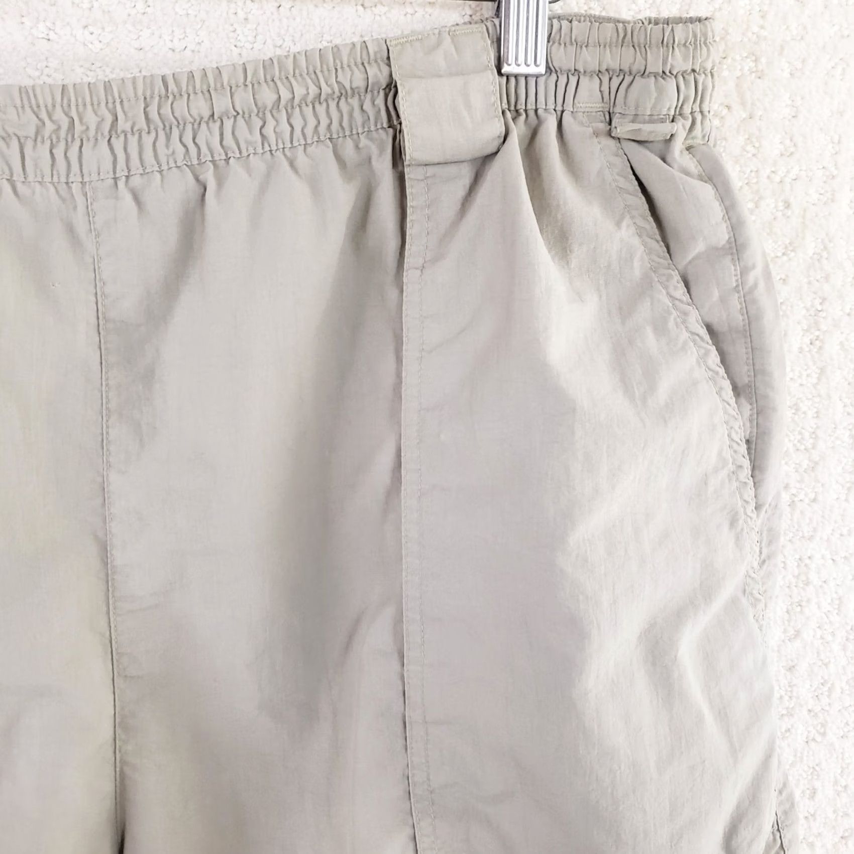 Vintage Bimini Bay Drawstring Fishing Cargo Shorts Men's L Beige Nylon Pockets Cargo Pocket Tan Beige Chino Sitout Regular Motion Outdoors 90s Size US 33 - 5 Thumbnail