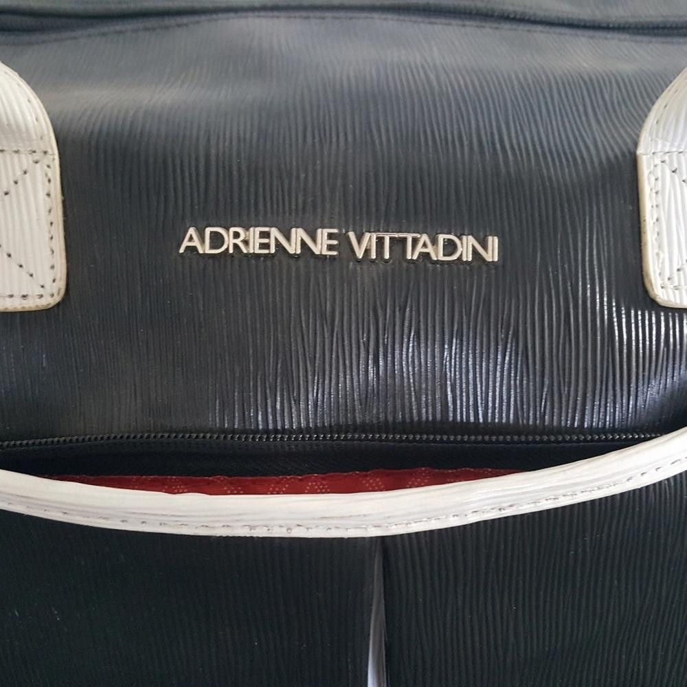 Designer Black White Vittadini XXL Luxury Duffle Size ONE SIZE - 4 Thumbnail