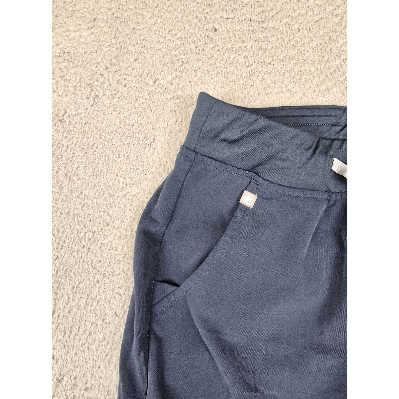 Vintage FIGS Pants Womens XS Blue Jogger Cargo Zip Drawstring Cuffed W18SW2005 Size 26" / US 2 / IT 38 - 2 Thumbnail