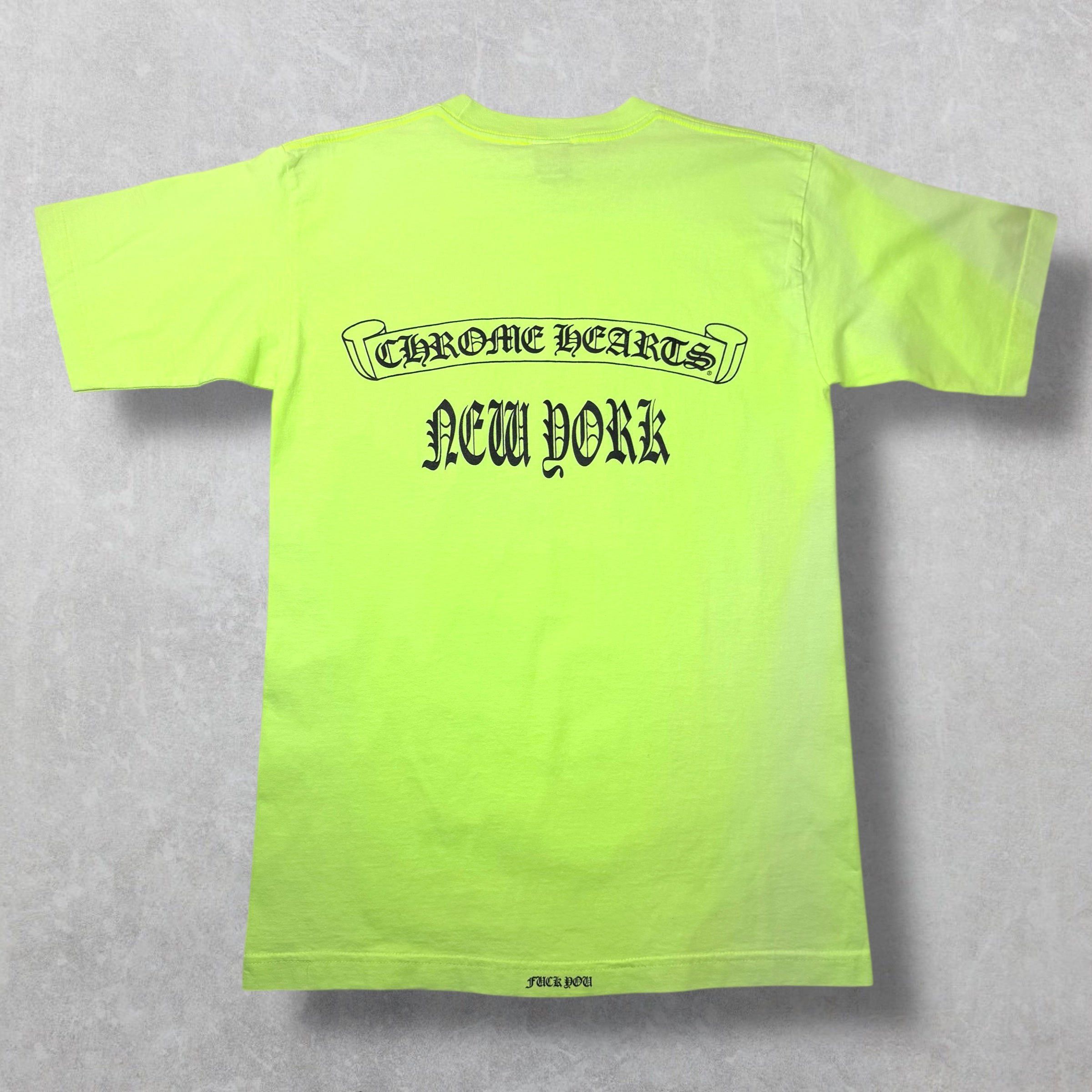 Chrome Hearts Vintage Chrome Hearts NYC Scroll Logo Tee Neon M Size US M / EU 48-50 / 2 - 1 Thumbnail