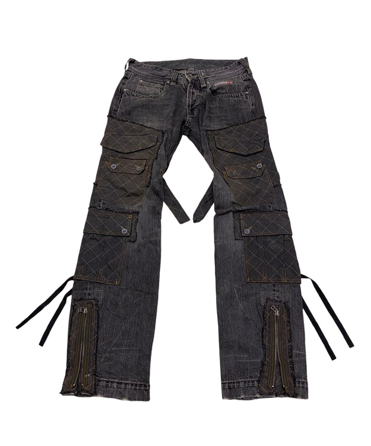 If Six Was Nine × Japanese Brand × Nicole Club Nicole Club Multipocket Cargo Bondage Jeans Size US 32 / EU 48 - 1 Thumbnail