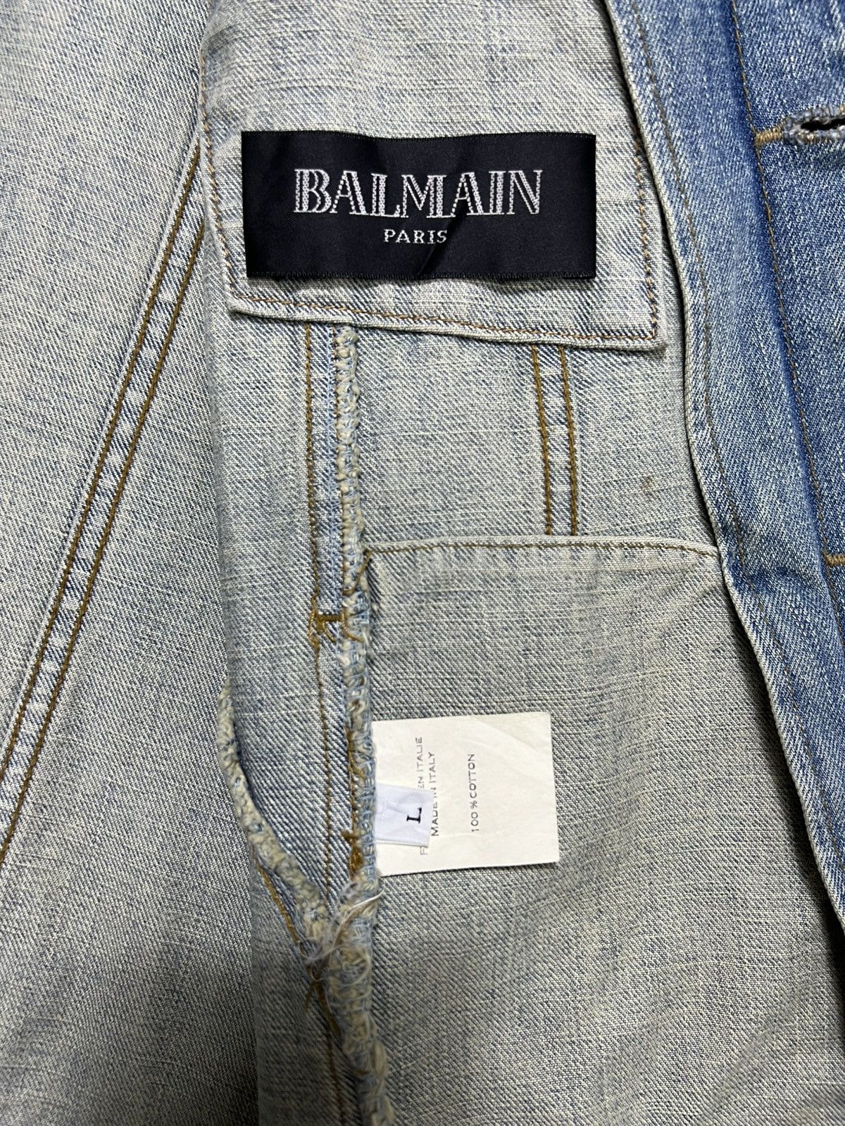 Balmain Balmain - Christophe Decarnin - Vintage Washed Denim Jacket Size US L / EU 52-54 / 3 - 17 Thumbnail