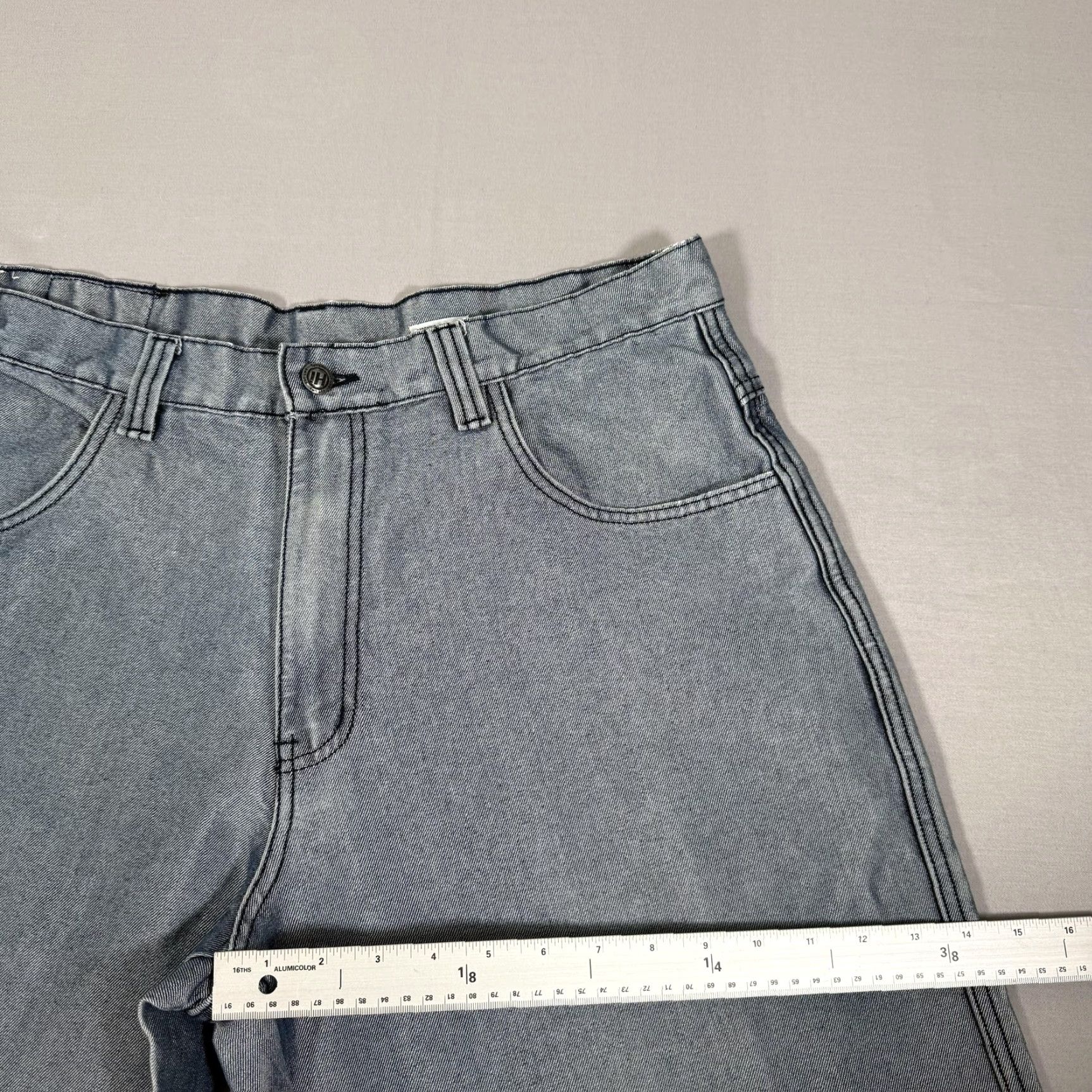VINTAGE HI CUTLINE Baggy Jeans Mens 36x30 Denim Wide-Leg 90s Grunge Blue