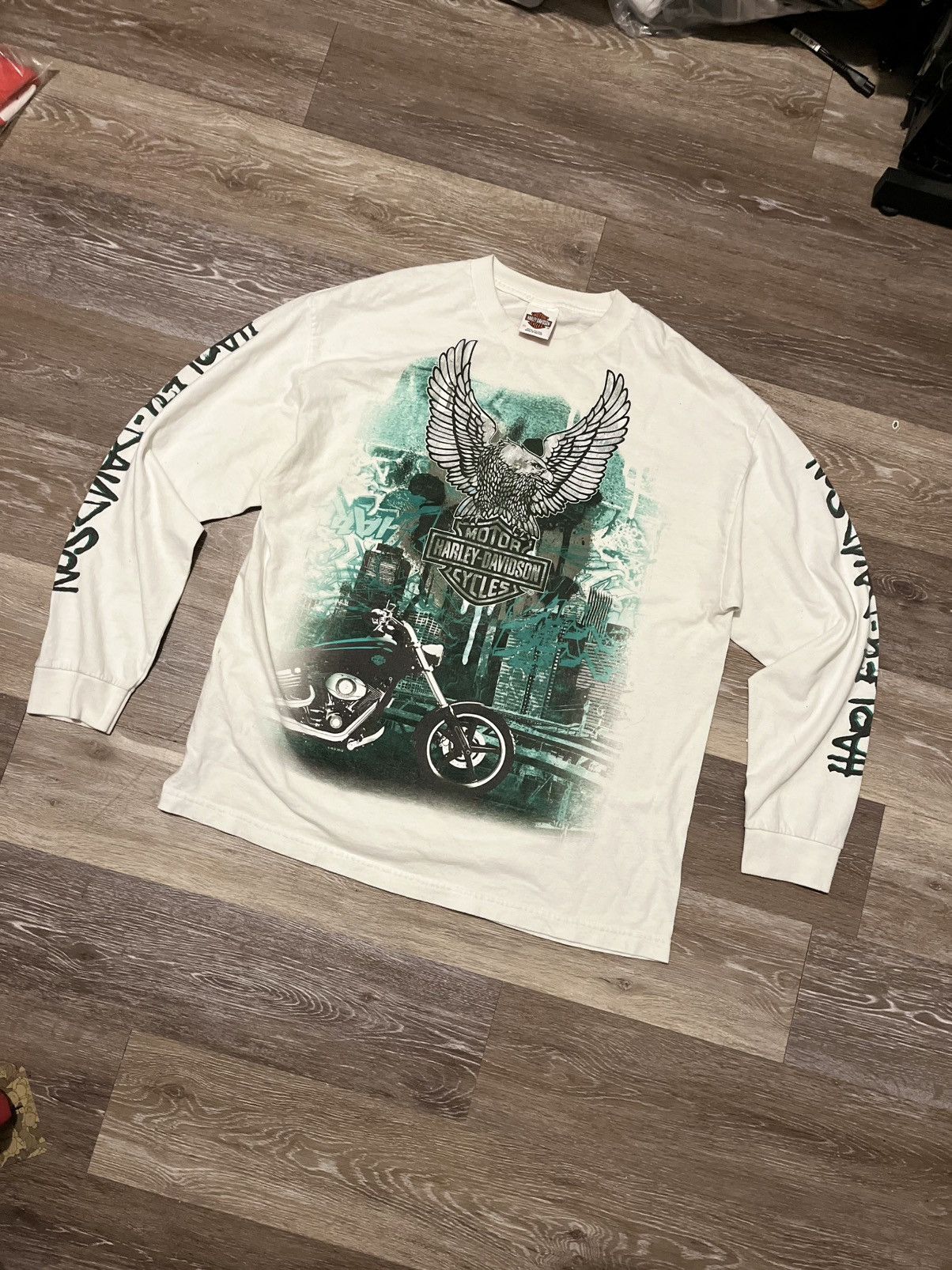 Harley Davidson Y2K 2000s Harley Davidson L/S Tee Size US XL / EU 56 / 4 - 1 Thumbnail