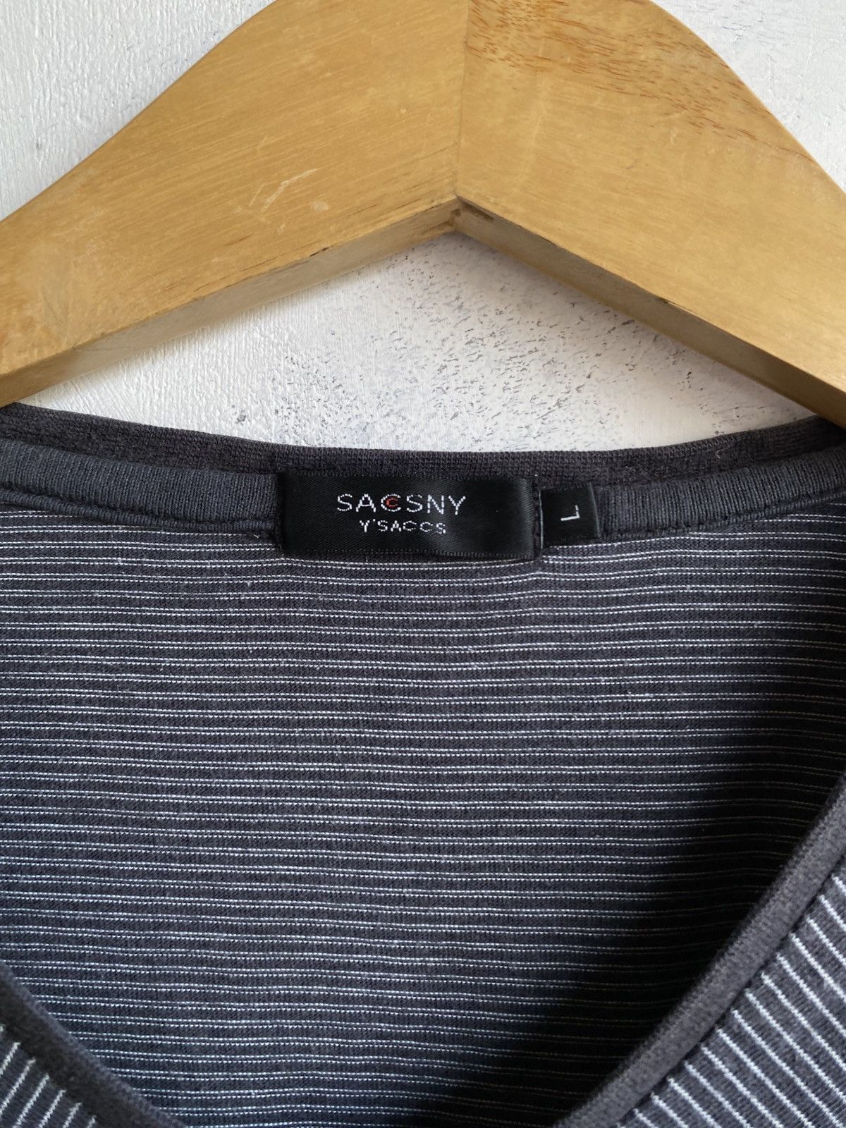Yohji Yamamoto Vintage Sacsny Y'saccs Yohji Yamamoto pocket Striped Tee Size US L / EU 52-54 / 3 - 3 Thumbnail