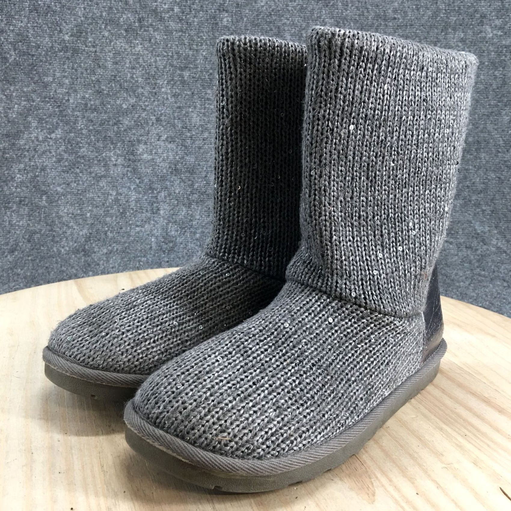 Vintage Arizona Boots Womens 9 Mid Calf Winter Snow Boot Grey Fabric Round Toe Flats Shoes Size US 9 / IT 39 - 7 Thumbnail