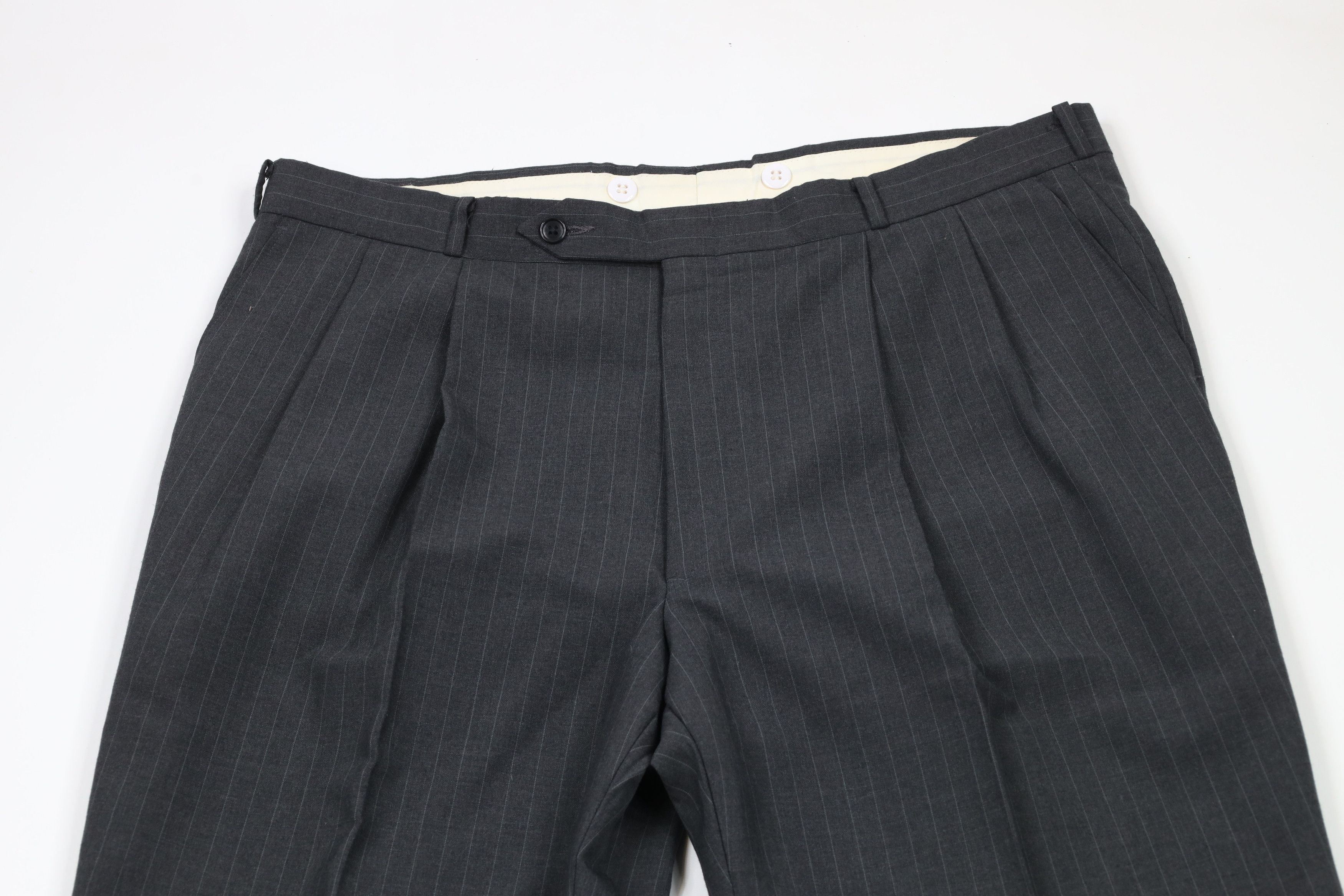Vintage Vintage 70s Streetwear Pinstriped Bell Bottoms Chino Pants Size US 40 / EU 56 - 2 Thumbnail