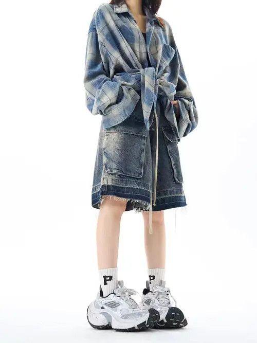 Japanese Brand Rumiko x Ruuko Light Blue High Street Loose Retro Shorts Size US 32 / EU 48 - 1 Thumbnail