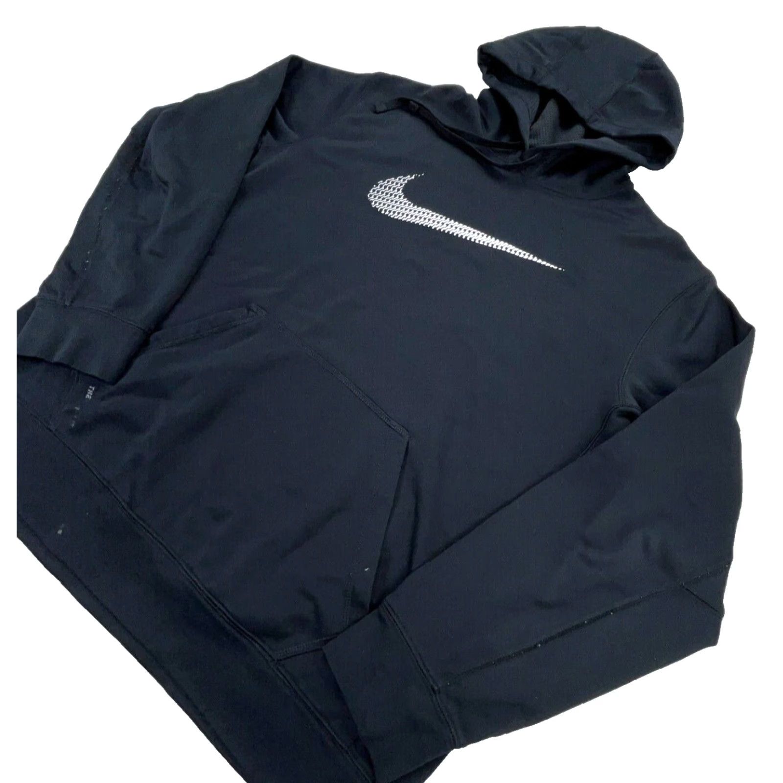 Nike Nike Hoodie Men Large Black White Sweatshirt Big Swoosh Performance Therma Fit Size US L / EU 52-54 / 3 - 2 Thumbnail