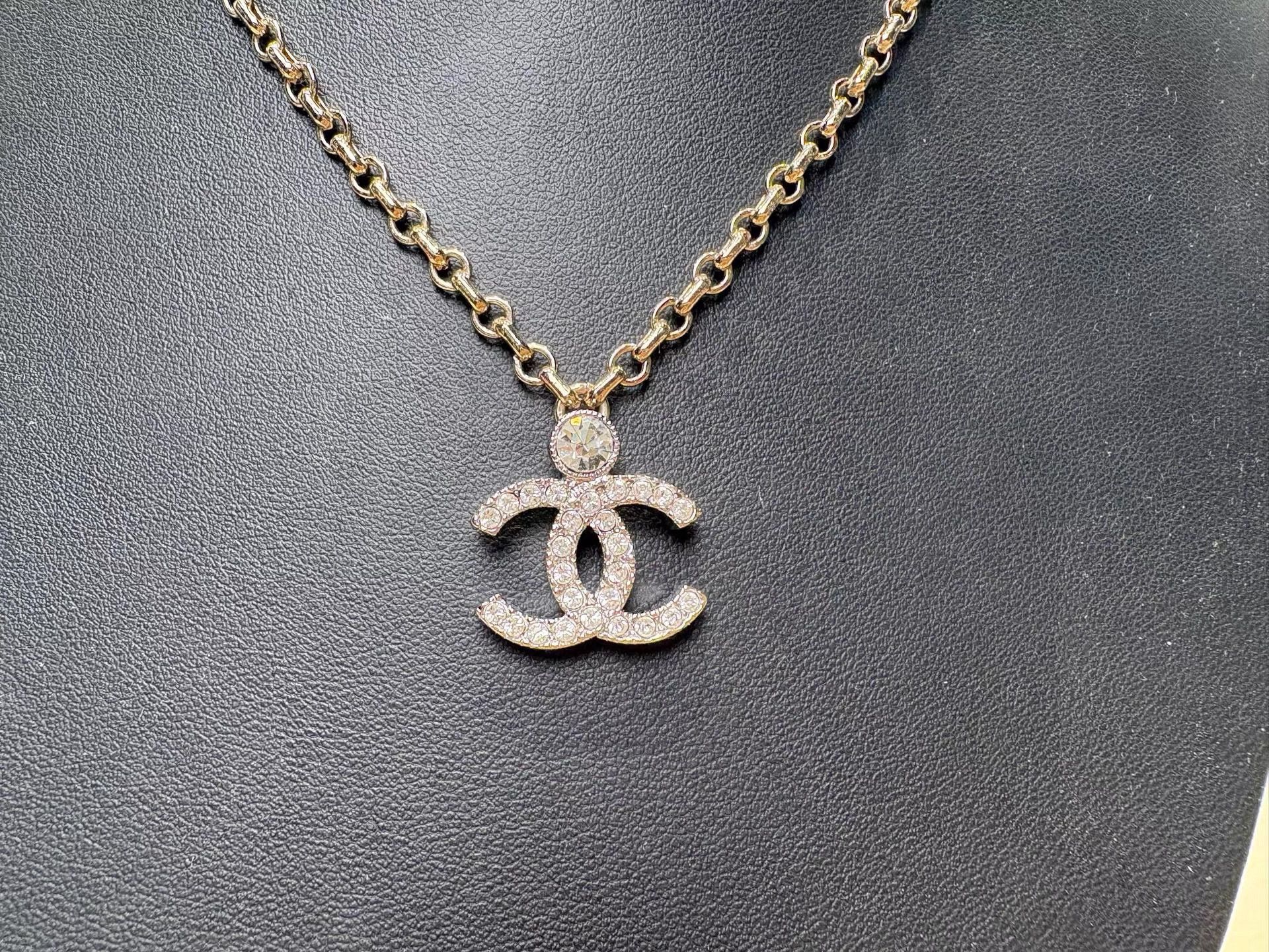 Chanel Chanel 25C Crystal Double C Necklace K36 Size ONE SIZE - 2 Thumbnail