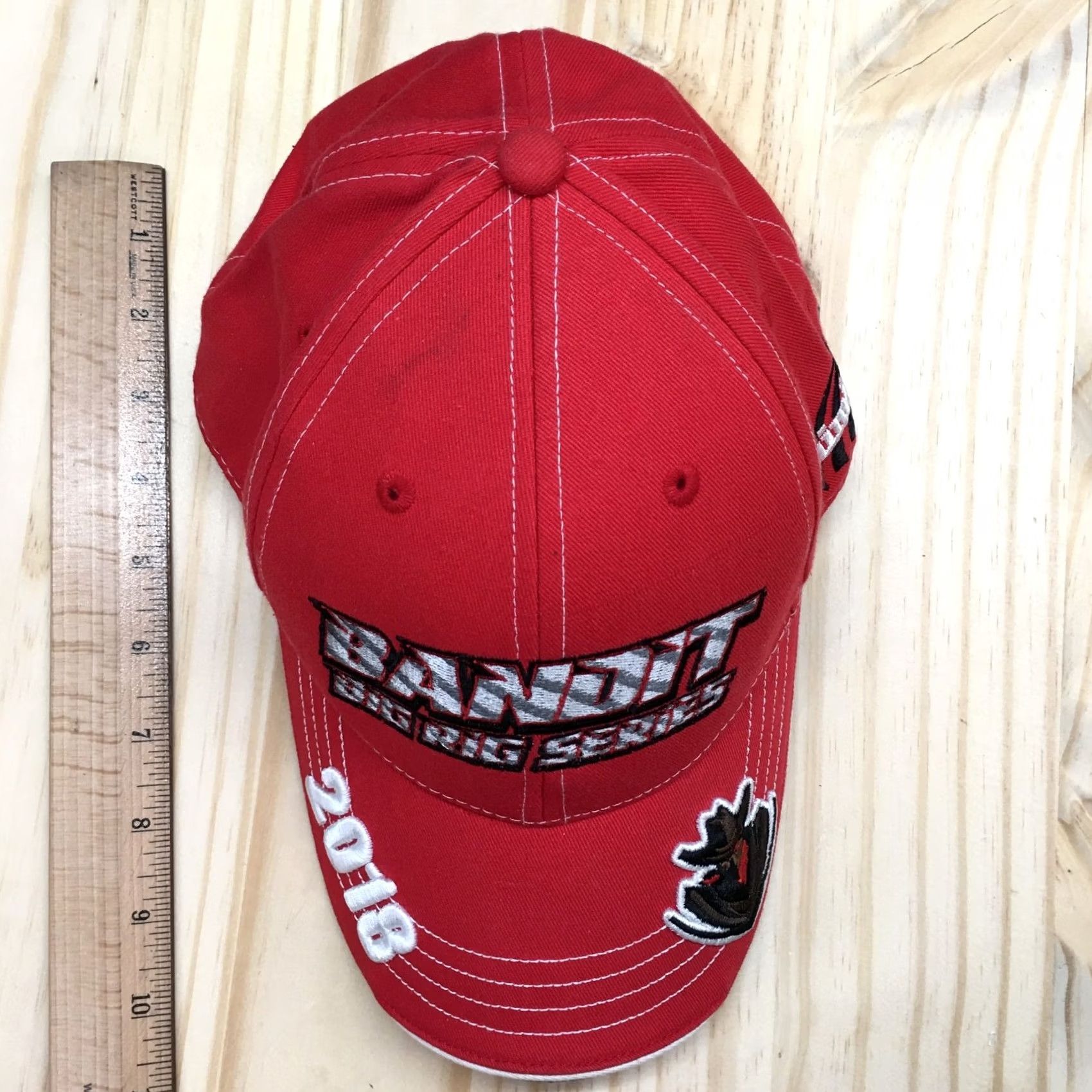 Logo 7 Bandit Big Rig Series Baseball Cap Mens Red OS Curved Brim Embroidered Logo Size ONE SIZE - 3 Thumbnail