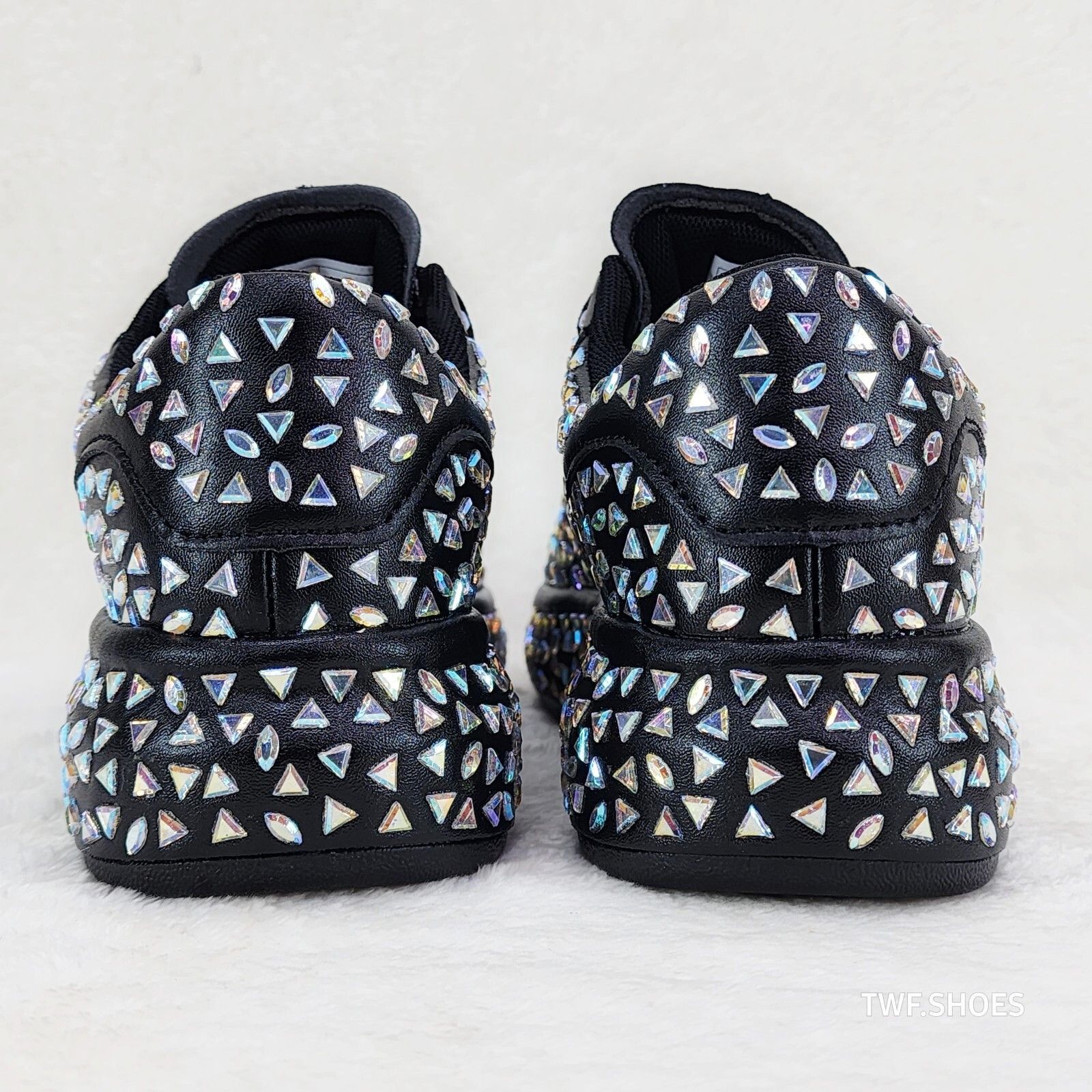 Other Geo Dazzle Cush Iridescent Stone Black Platform Sneakers Ten Size US 7 / IT 37 - 4 Thumbnail