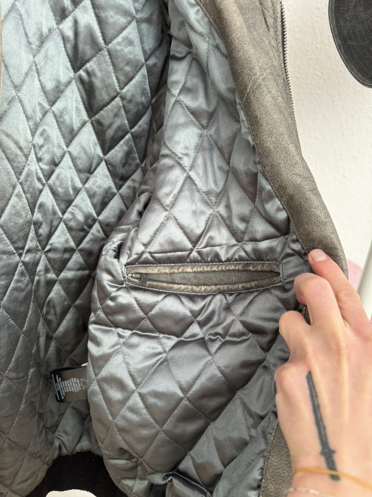 Genuine Leather × Vintage Leather Flight Jacket in Grey Size US M / EU 48-50 / 2 - 8 Thumbnail
