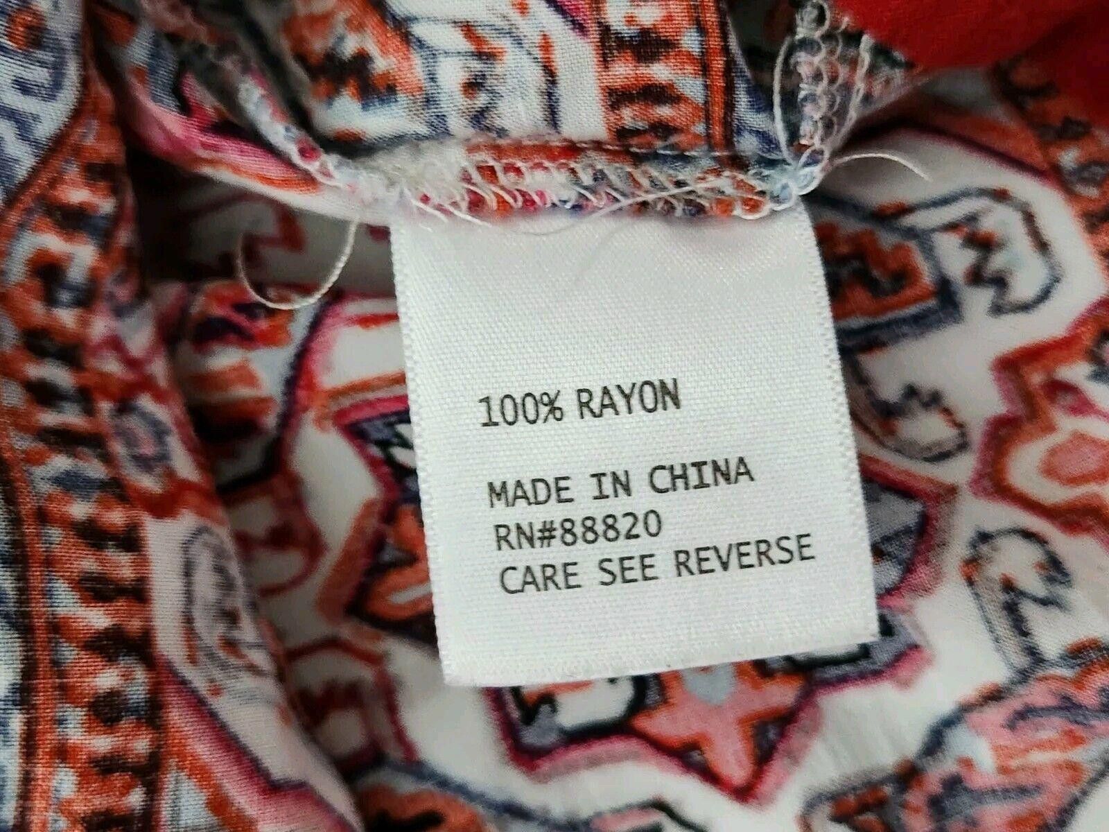 Designer Artisan Ny Blouse Womens Plus Size 1x Red White Blue Size XXL / US 16-18 / IT 52-54 - 4 Thumbnail
