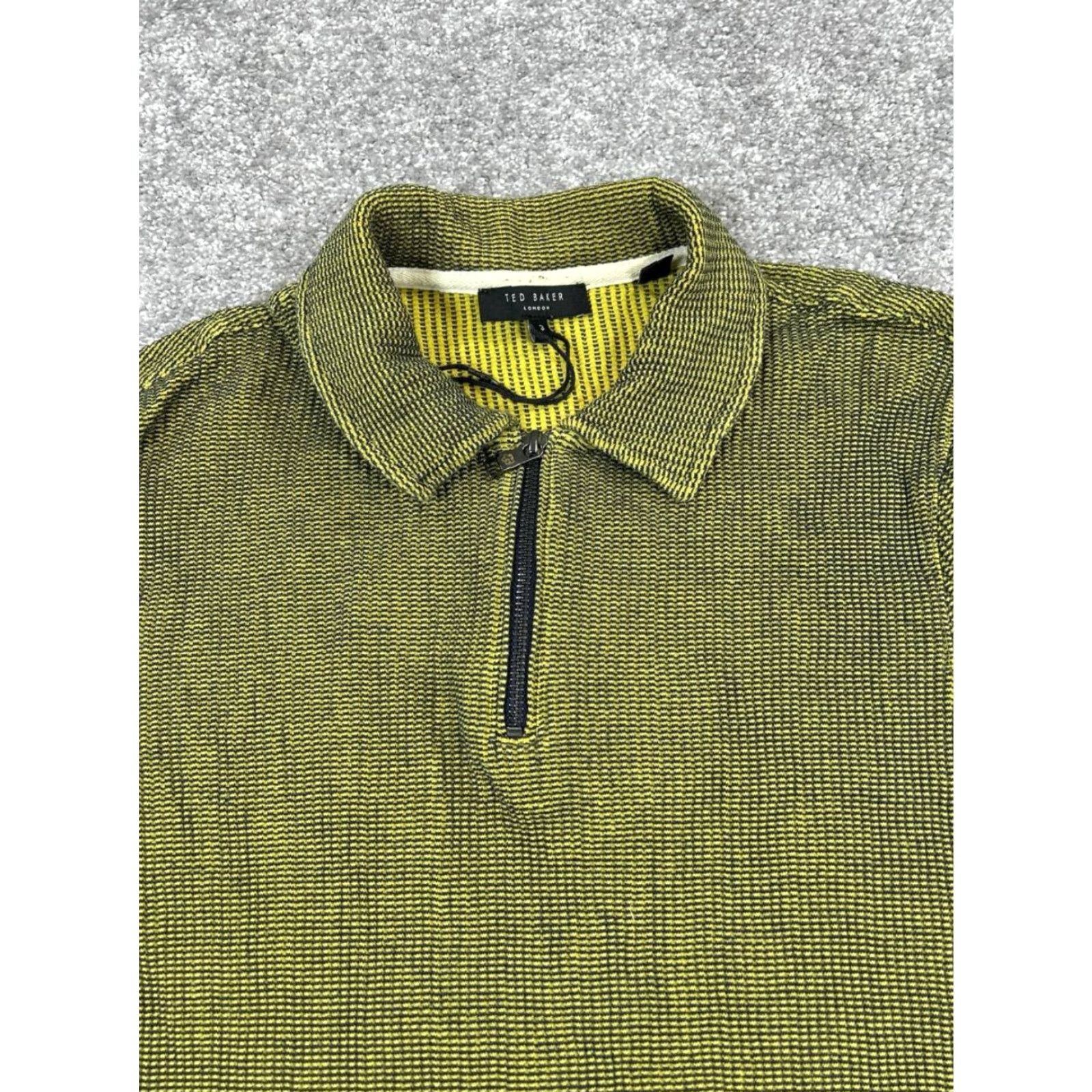 Ted Baker Ted Baker London Polo Shirt Mens M Green Cotton Quarter Zip Short Sleeve Knit Collar Polo Golf Brand Ted Baker Mens Polo Shirt Green M Regular Fit Size US M / EU 48-50 / 2 - 2 Thumbnail