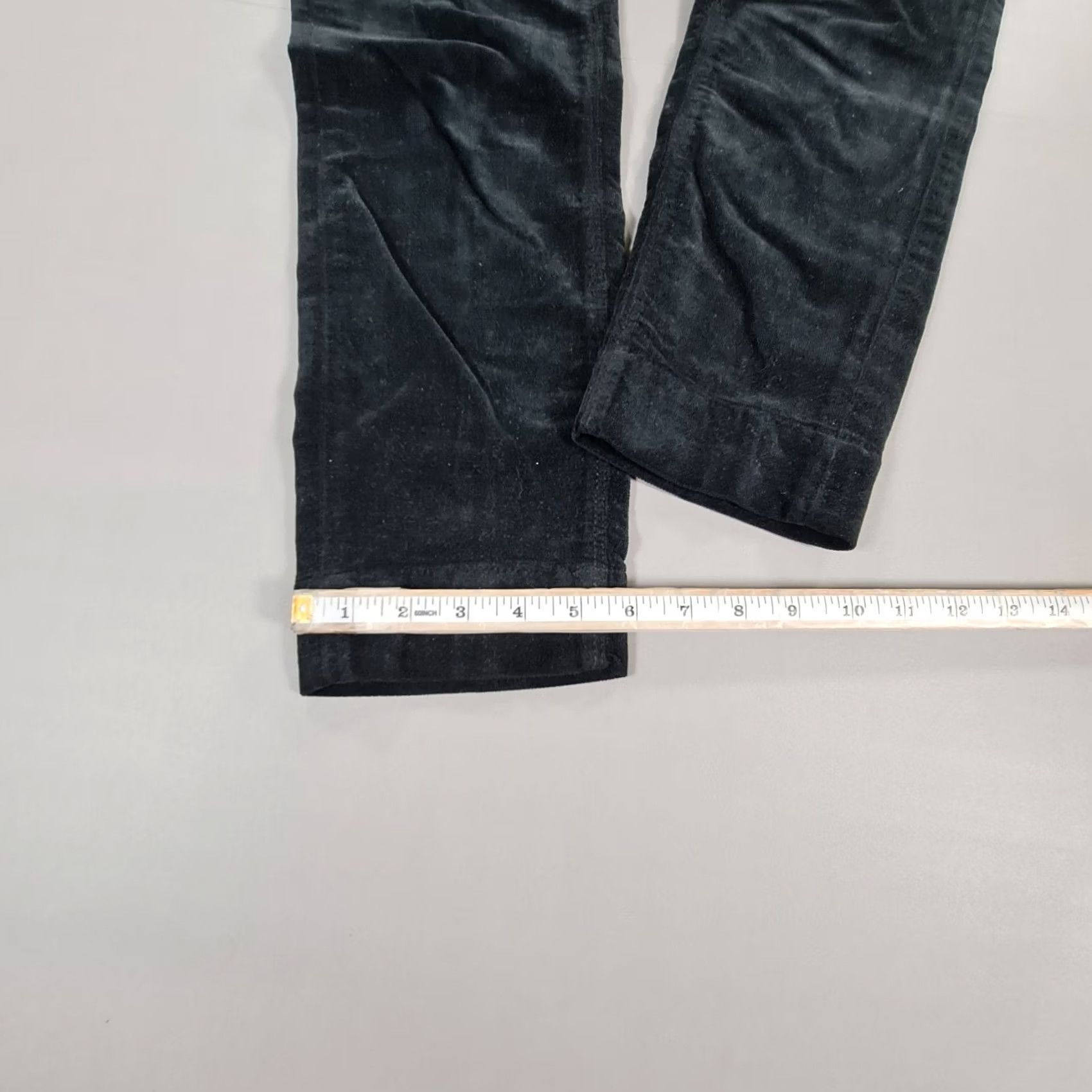Vintage NOTIFY Women Jeans Black Capri Hellebora Low Rise Corduroy 25 W25 L26 Stretch Zip Fly Italy Cropped Vintage No Size 42" / US 20 - 7 Thumbnail