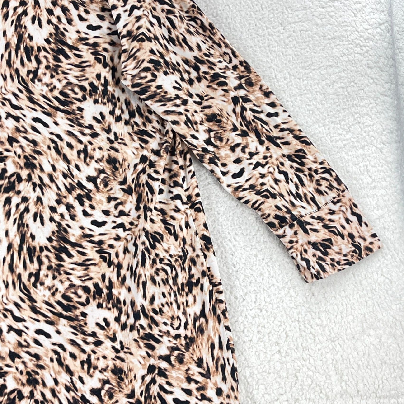 Vintage Soma Brown Animal Print Long Sleeve Pajama Dress Womens Pullover Size XXLarge Size XXL / US 16-18 / IT 52-54 - 3 Thumbnail