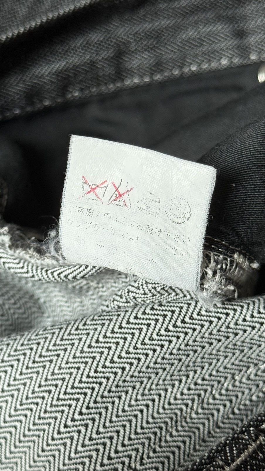 Tete Homme TETE HOMME Issey Miyake Japan Herringbone Twill Denim Grey Size US 31 - 8 Thumbnail