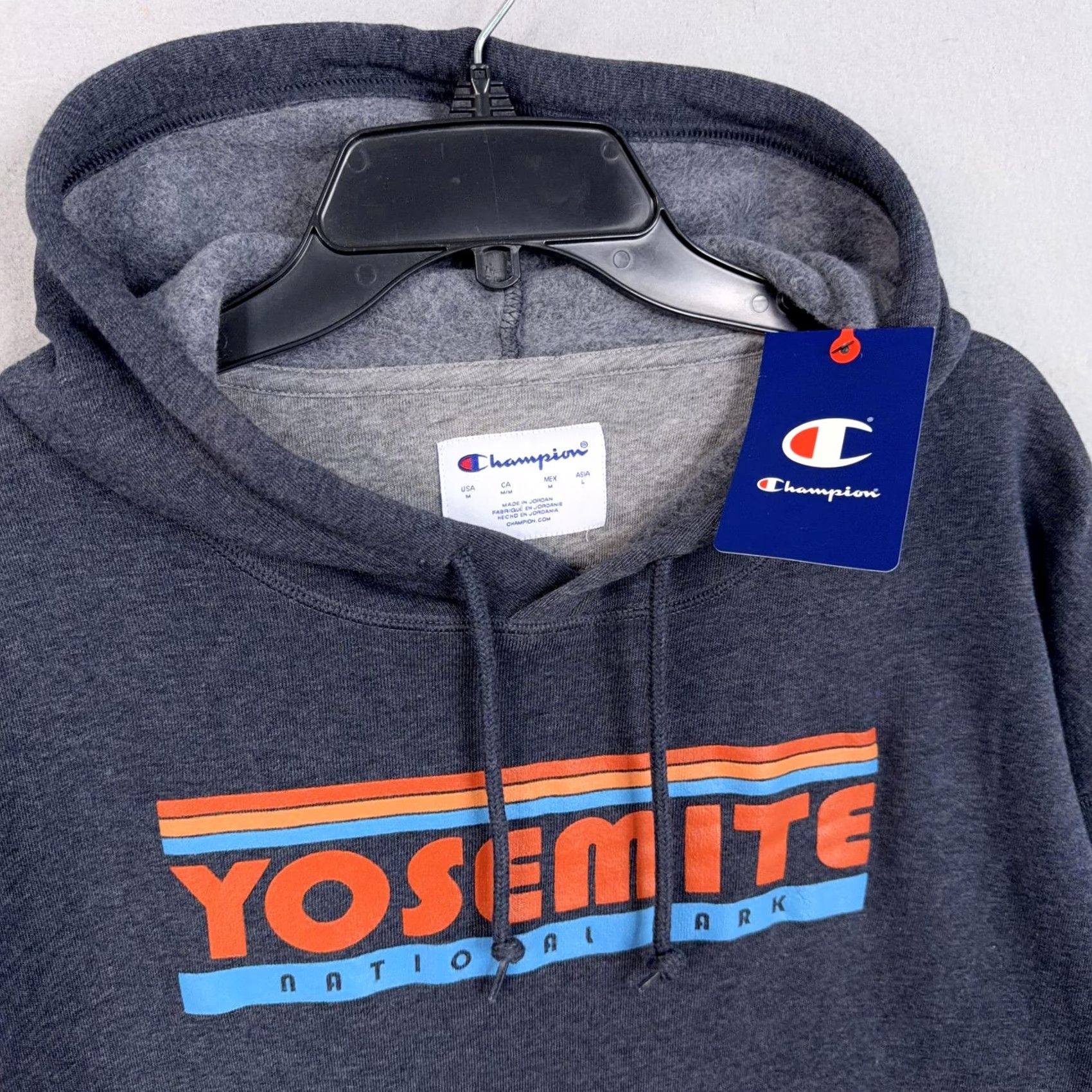 Champion Champion Hoodie Adult Medium Gray Yosemite National Park Graphic Fleece Pullover Size US M / EU 48-50 / 2 - 2 Thumbnail