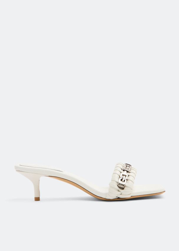 o1loc1c0724 Heeled Sandals in White
