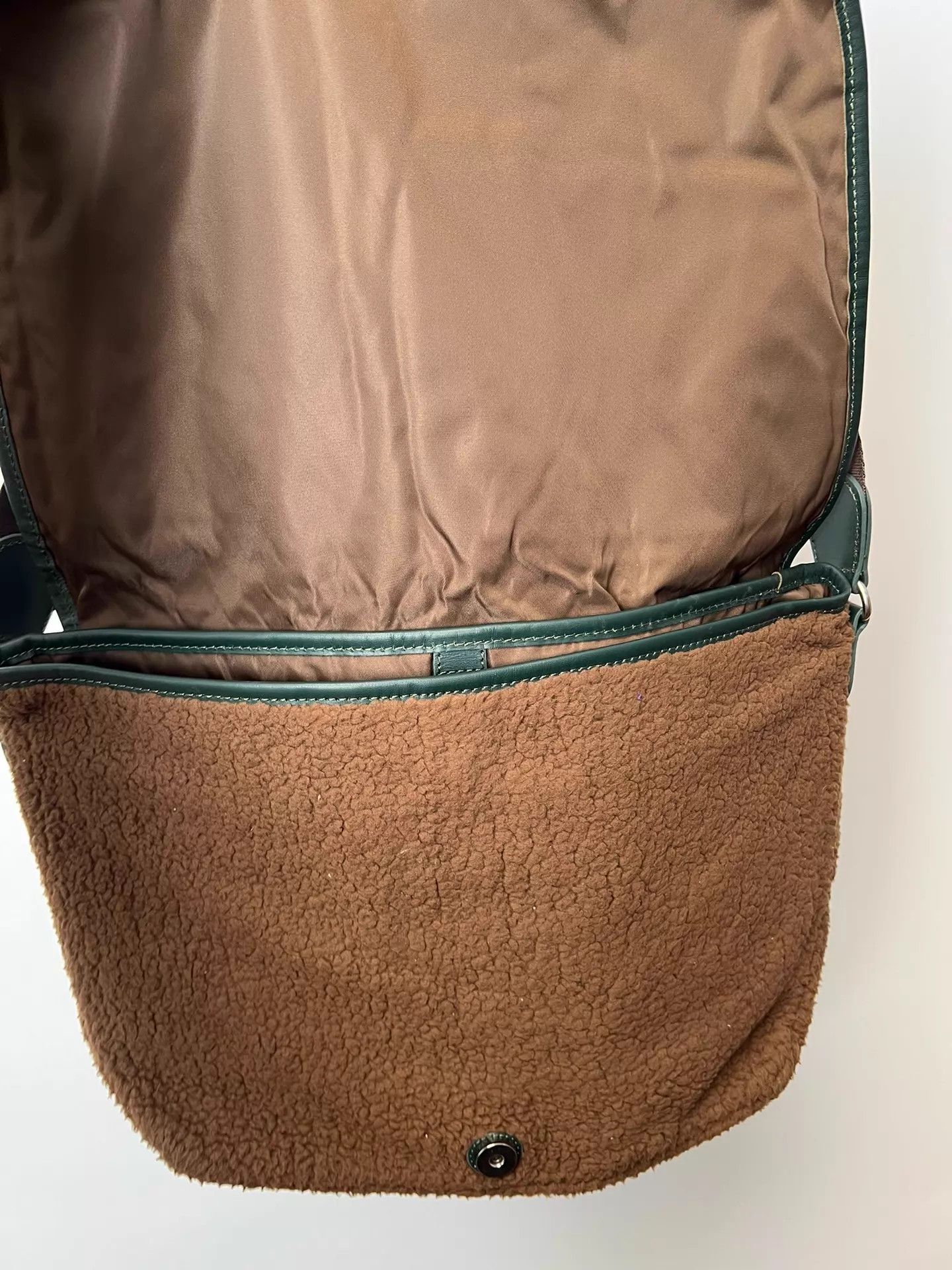 Yohji Yamamoto Yohji Yamamoto Maillard Lamb Wool Zipper Crossbody Bag Size ONE SIZE - 5 Thumbnail
