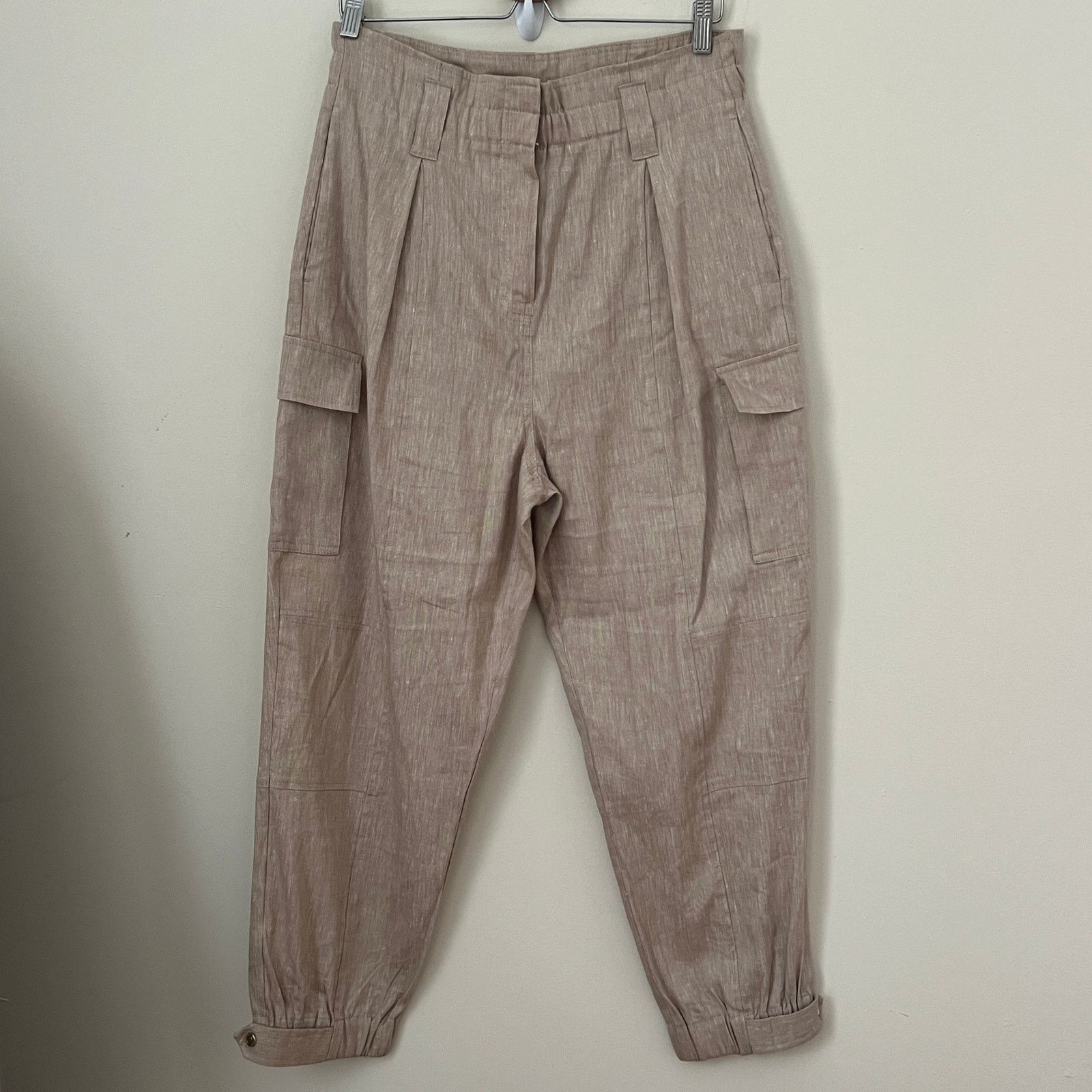 Reiss REISS Womens Cargo Style Linen Blend Trousers Size 10 Size 32" / US 10 / IT 46 - 1 Thumbnail