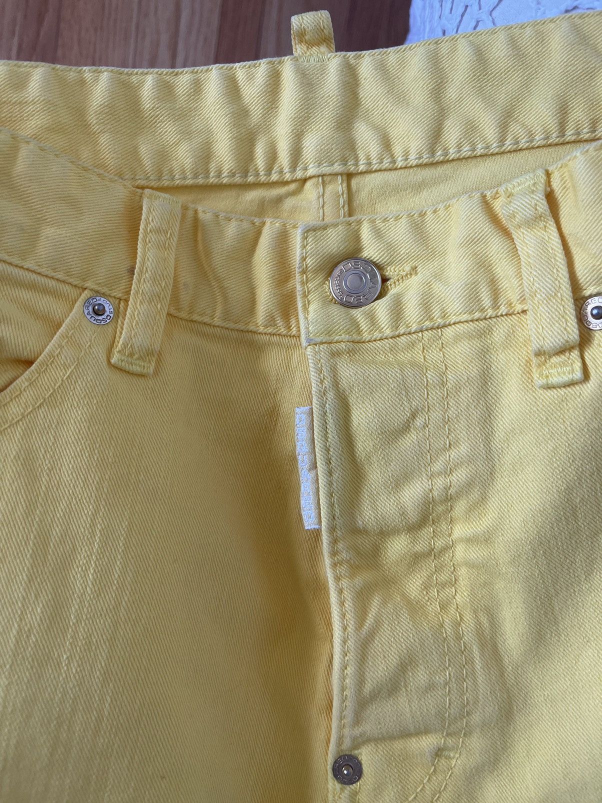 Dsquared2 Dsquared2 Men’s Yellow Jeans Size US 31 - 3 Thumbnail
