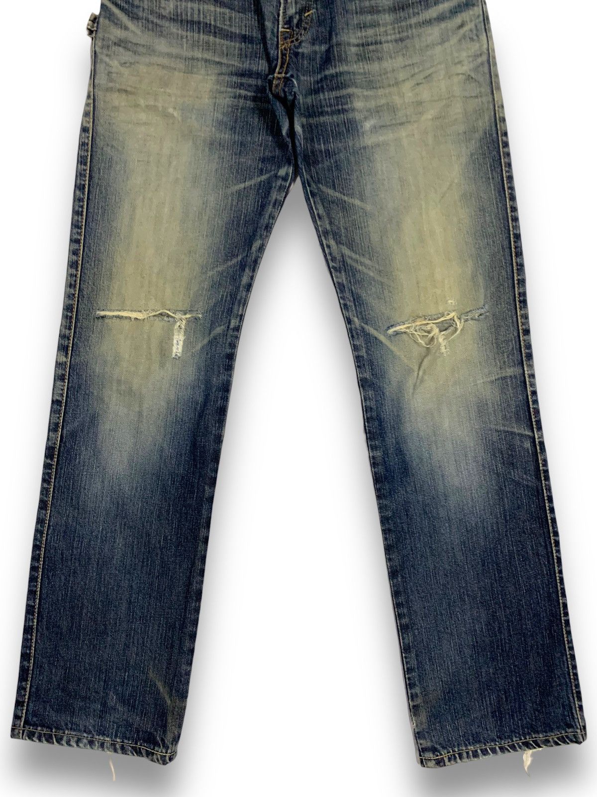 Edwin Vintage Edwin 503 BlueTrip Distressed Jeans Made in Japan Size US 31 - 10 Thumbnail