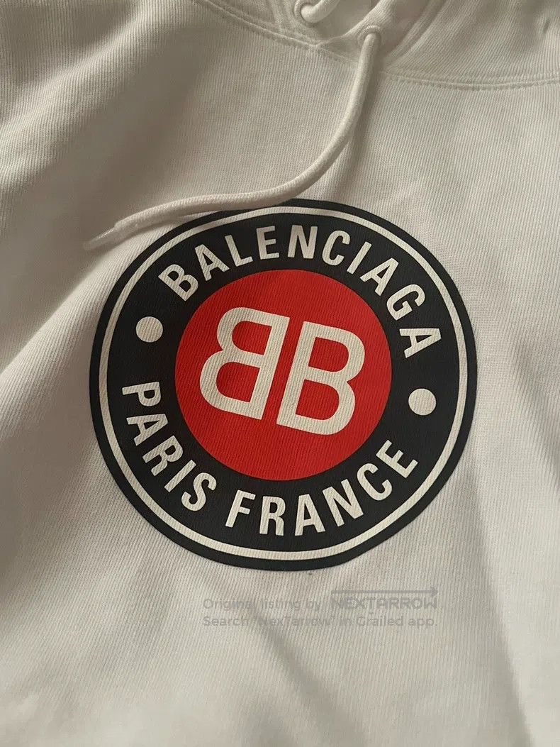 Balenciaga Balenciaga Letter logo print hooded sweatshirt Size US L / EU 52-54 / 3 - 3 Thumbnail