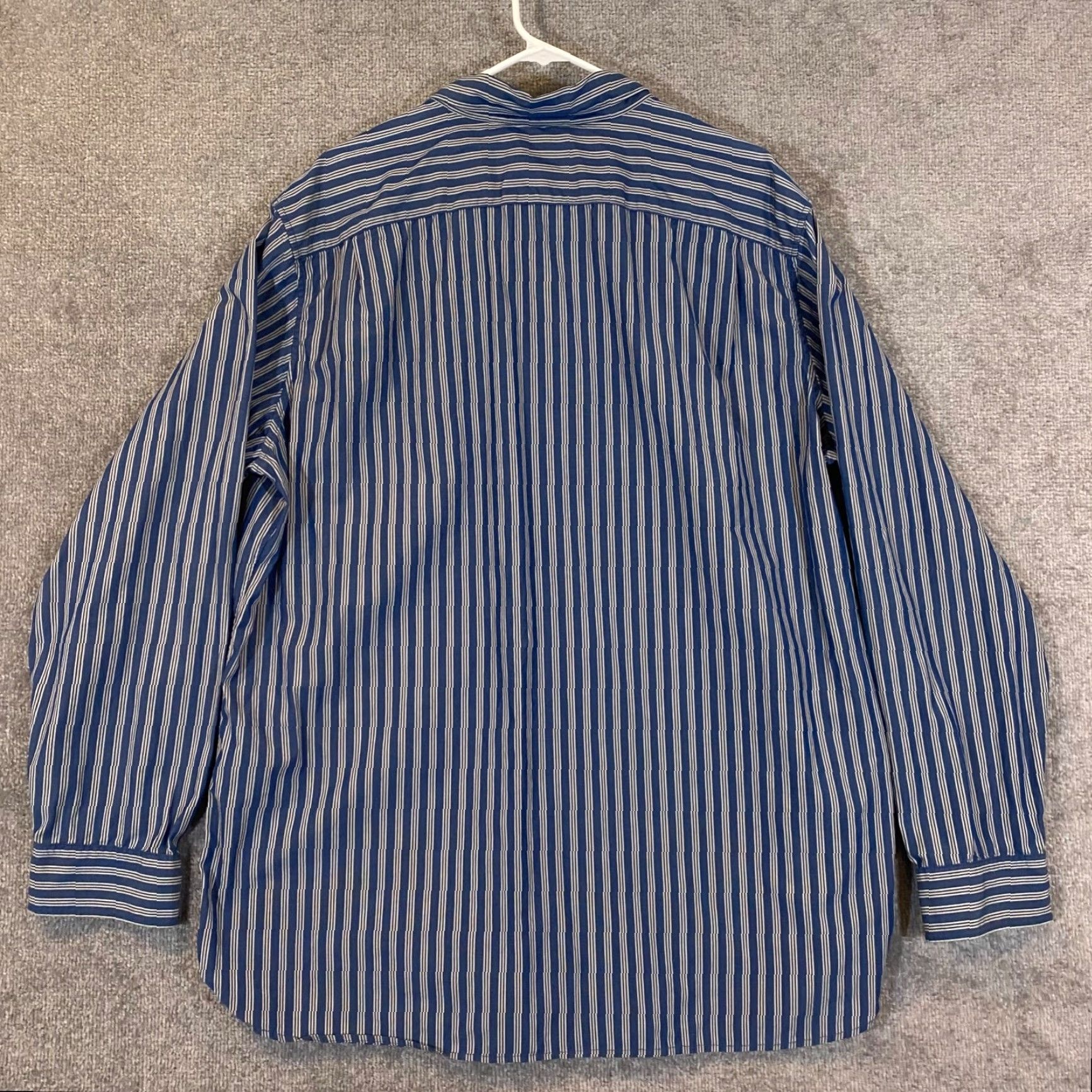 Banana Republic Banana Republic Shirt Mens 2XL Slim Blue Striped Pearl Snap Up Western Top L/S Size US XXL / EU 58 / 5 - 7 Thumbnail