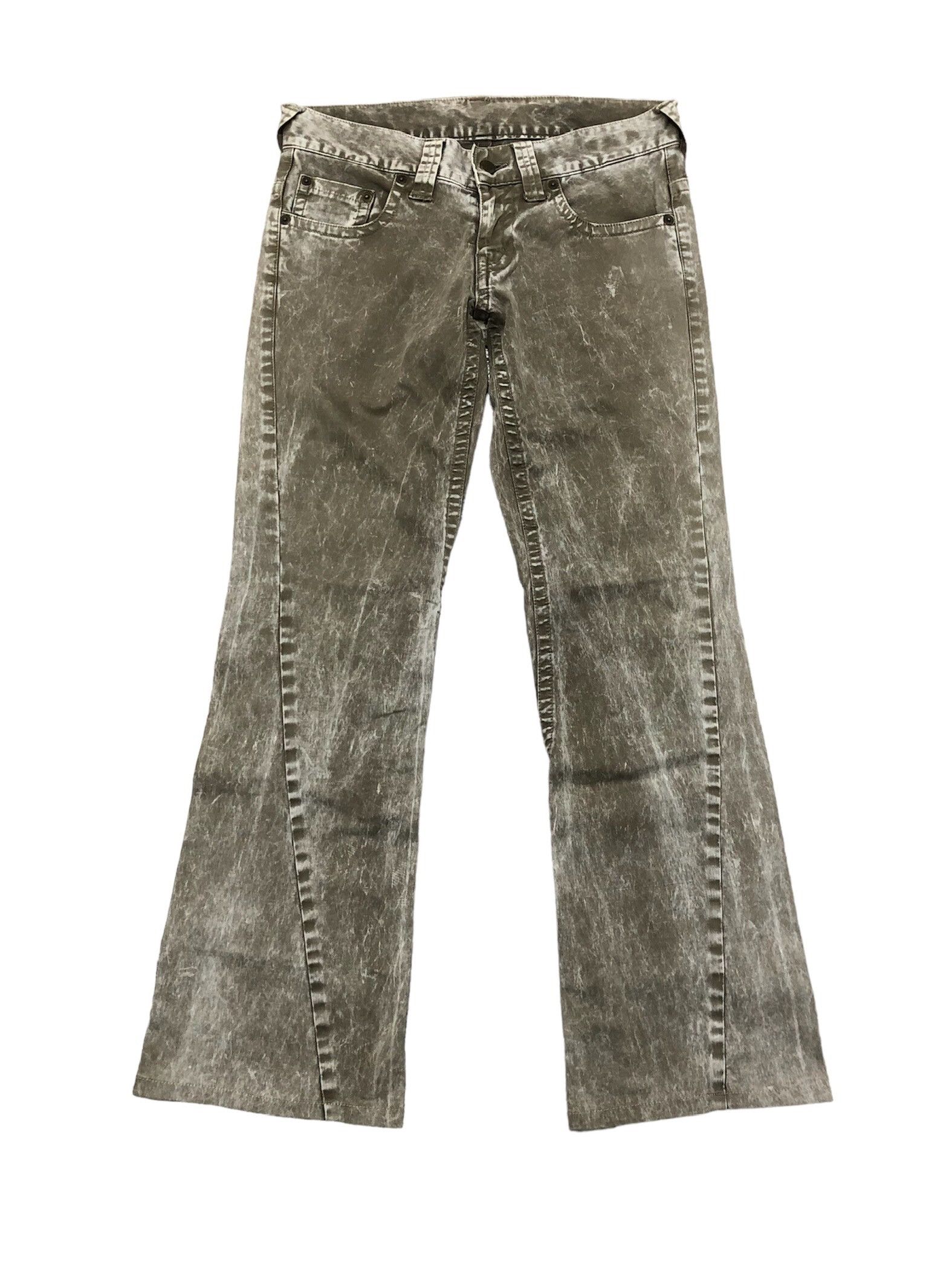 Tornado Mart Tornado Mart Acid Wash spiral cut flared pants Size US 30 / EU 46 - 3 Thumbnail