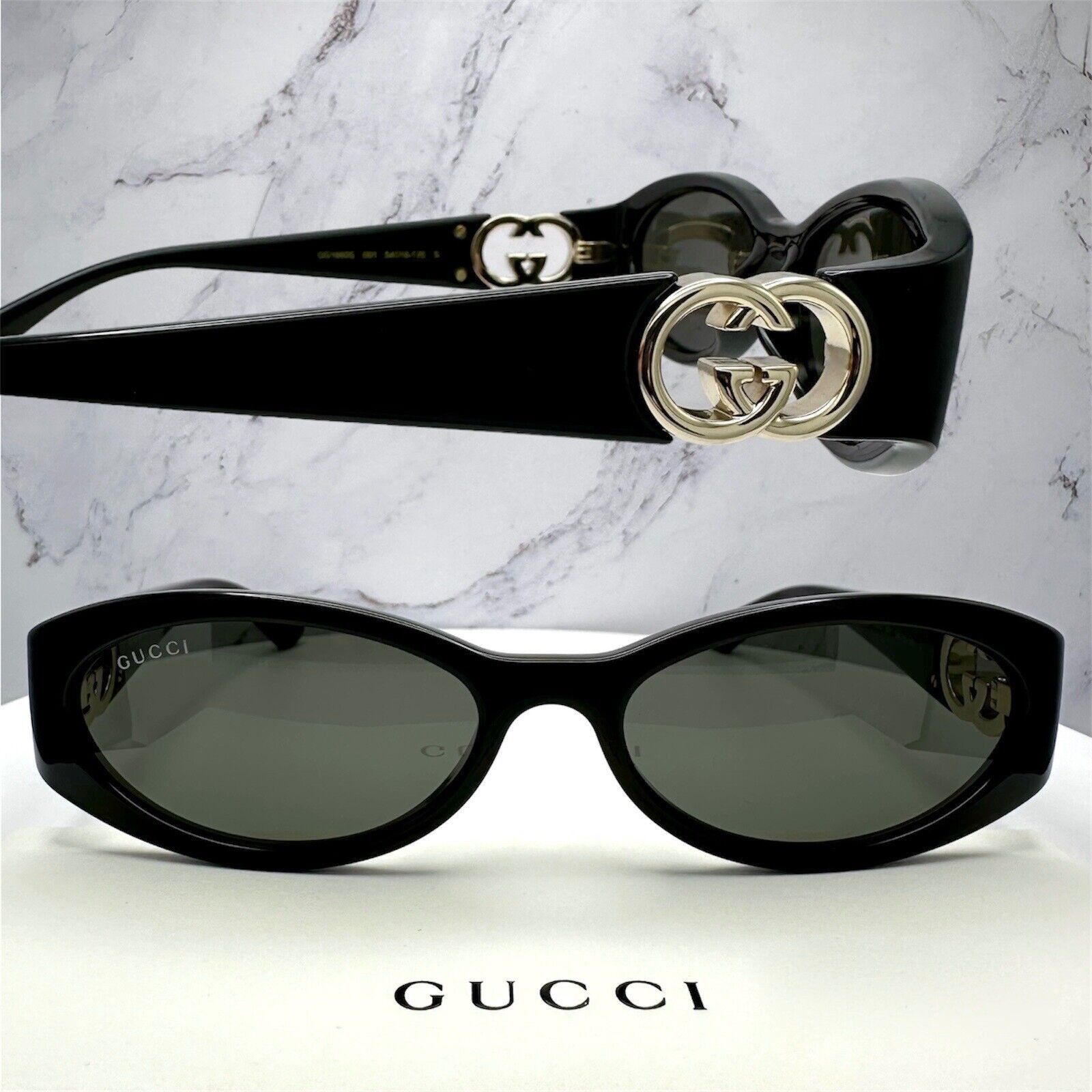 Gucci New Gucci Sunglasses Hailey Bieber Collaboration Black Size ONE SIZE - 10 Thumbnail