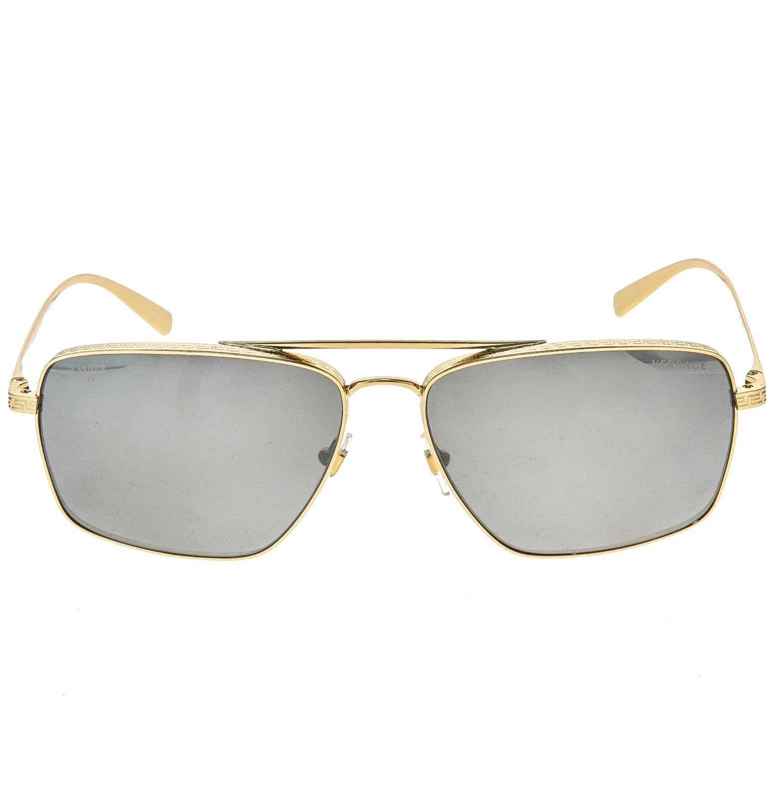 Versace VERSACE VE2216 GRECA Medusa 2216 Gold Aviator Sunglasses Size ONE SIZE - 9 Thumbnail