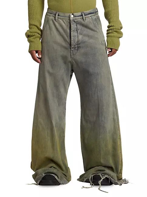 Rick Owens os11x0224 Dégradé Wide-Leg Jeans in Pearl Acid Degrade Size US 36 / EU 52 - 3 Thumbnail
