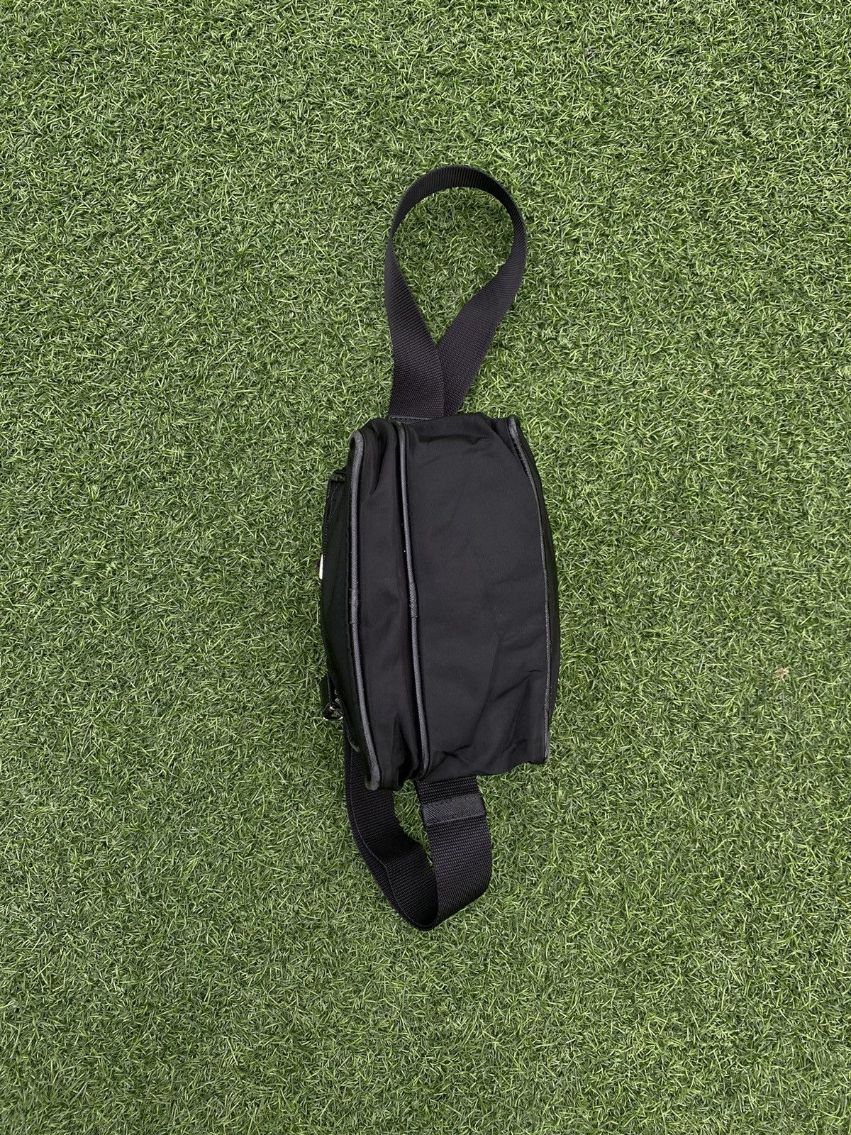 PRADA SMALL BLACK NYLON MESSENGER CROSSBODY BAG