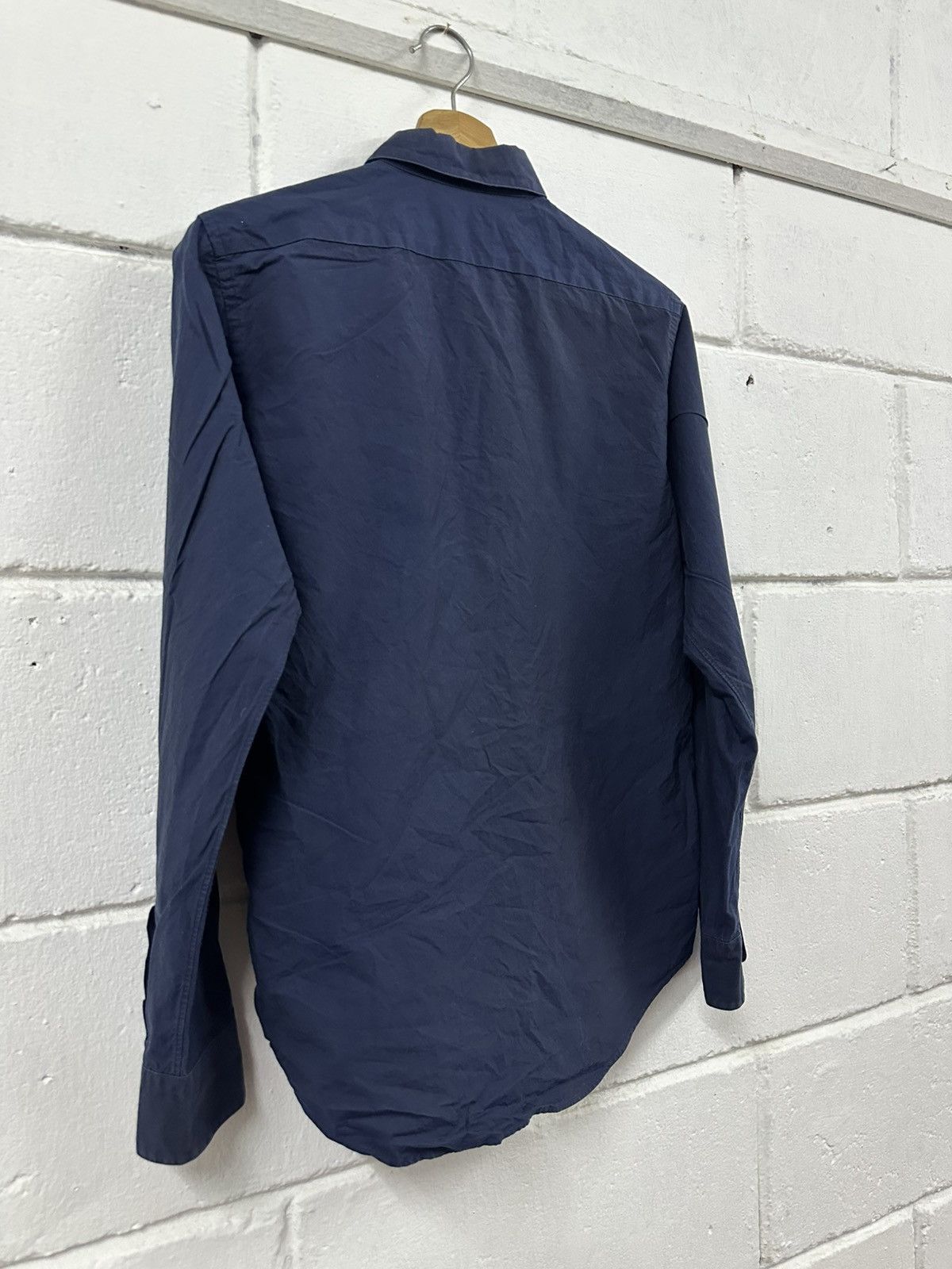 N.Hoolywood N.Hollywood 100% Cotton Blue Black Shirt Size US M / EU 48-50 / 2 - 13 Thumbnail