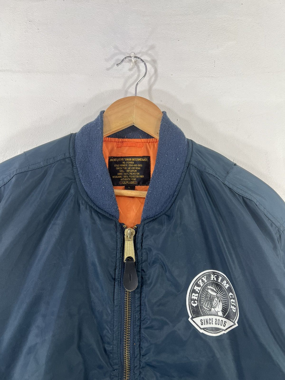 Vintage Crazy Kim Cup Ma-1 bomber jacket Size US L / EU 52-54 / 3 - 3 Thumbnail