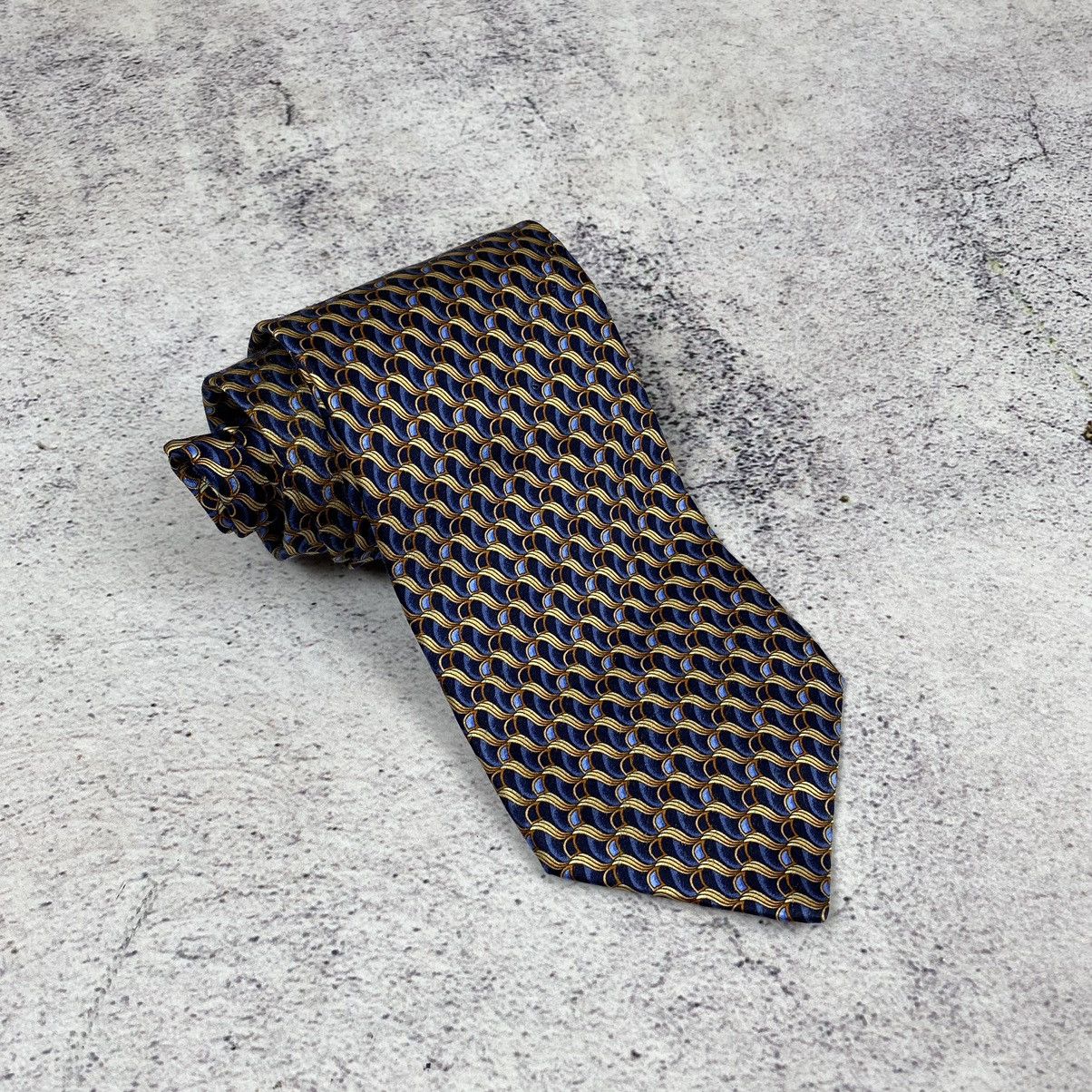 Zilli Men’s Tie Pure Silk Brown Gold