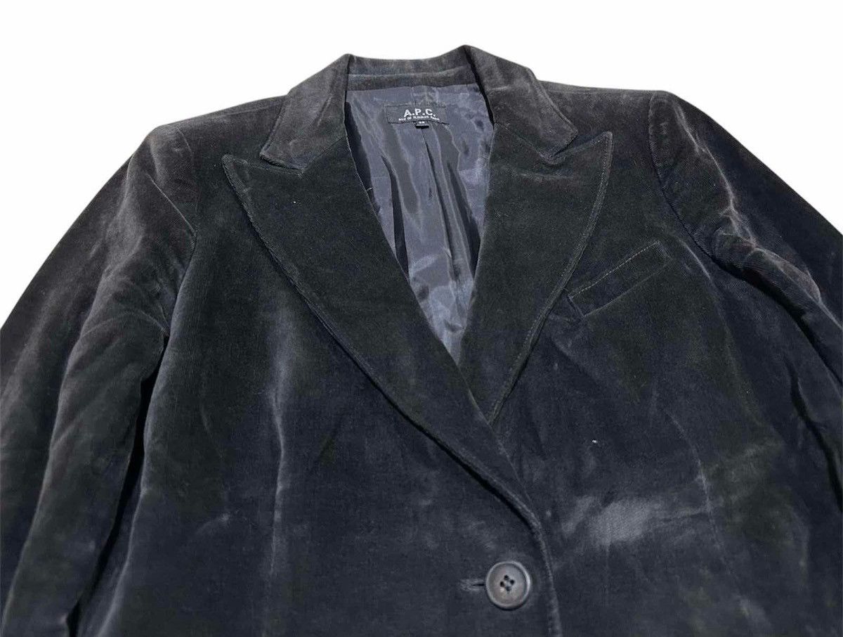 A.P.C. 🔥Nice Design Vintage APC Velvet Jacket Blazer Romania Size S / US 4 / IT 40 - 3 Thumbnail