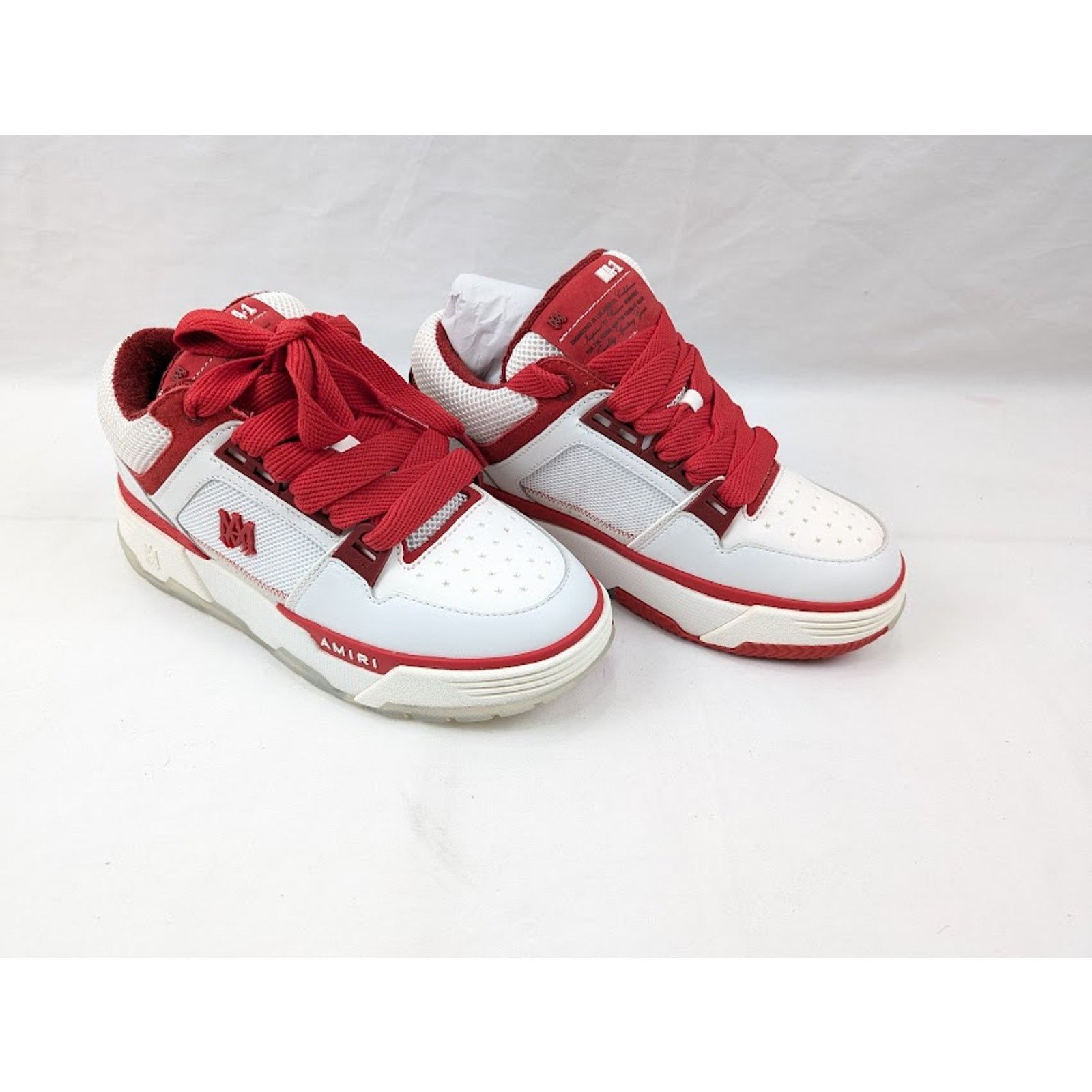 Amiri o1rshd1 MA-1 Low-Top Sneakers in White/ Red Size US 7 / EU 40 - 14 Thumbnail