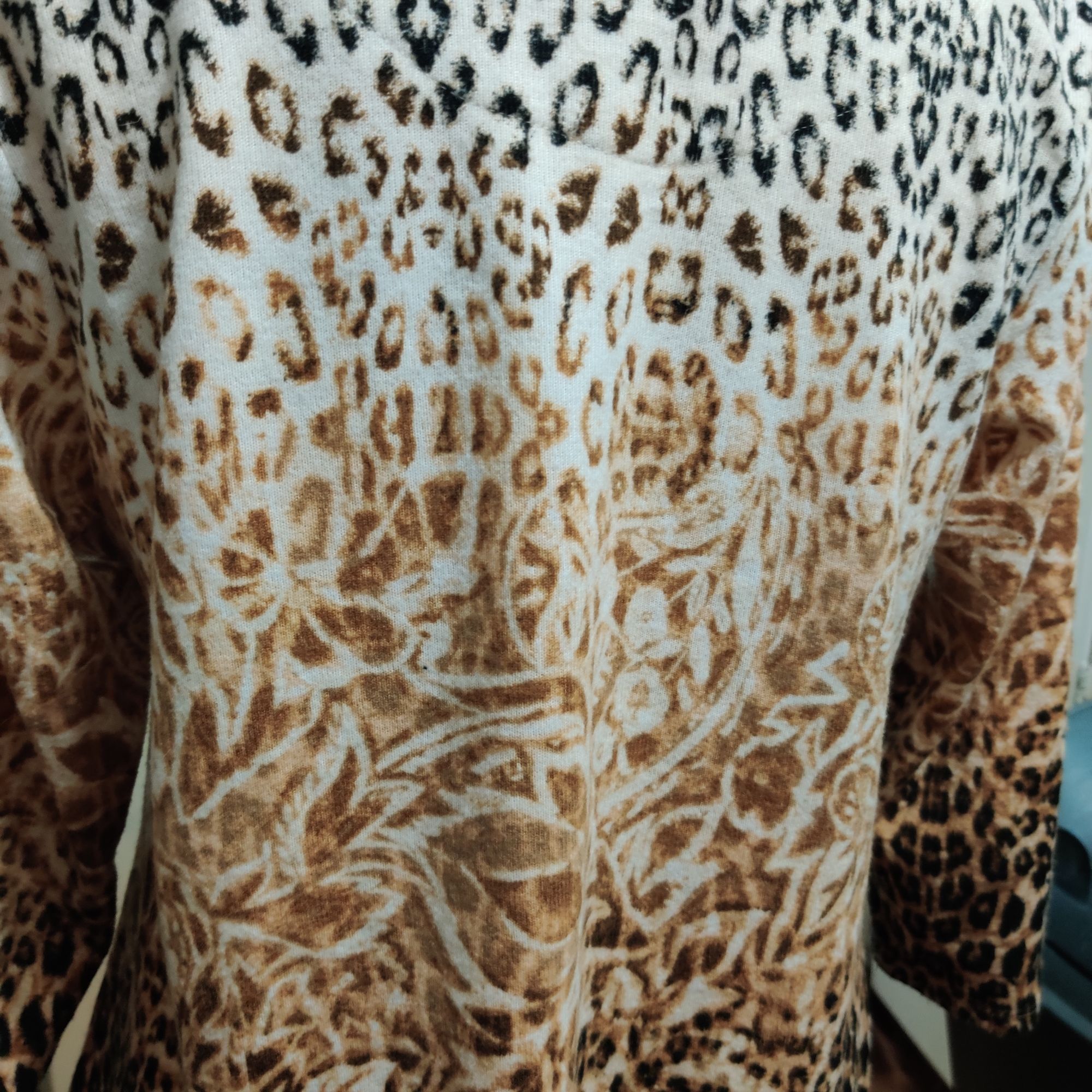 Other Ruby Rd M Petite Leopard Ombre Paisley Animal Print Top 3/4 Size M / US 6-8 / IT 42-44 - 6 Thumbnail