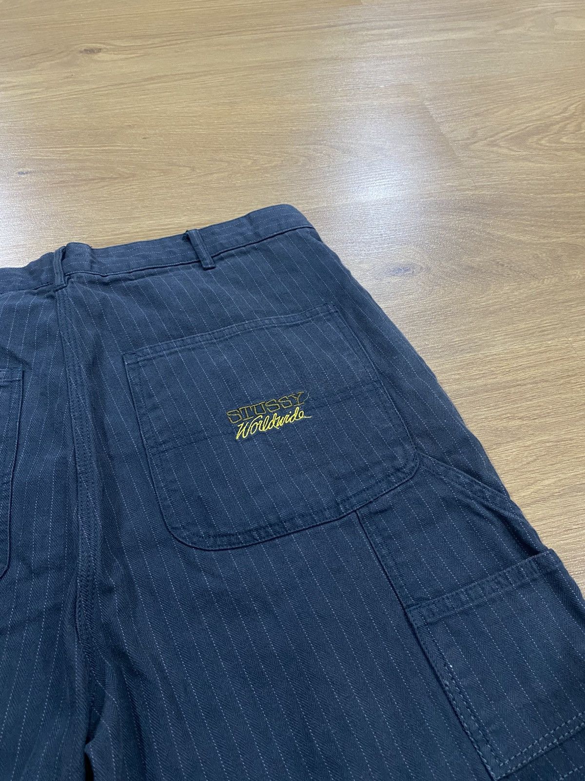 Stussy Vintage Y2K Stussy Worldwide Stripe Short Pant Size US 34 / EU 50 - 3 Thumbnail