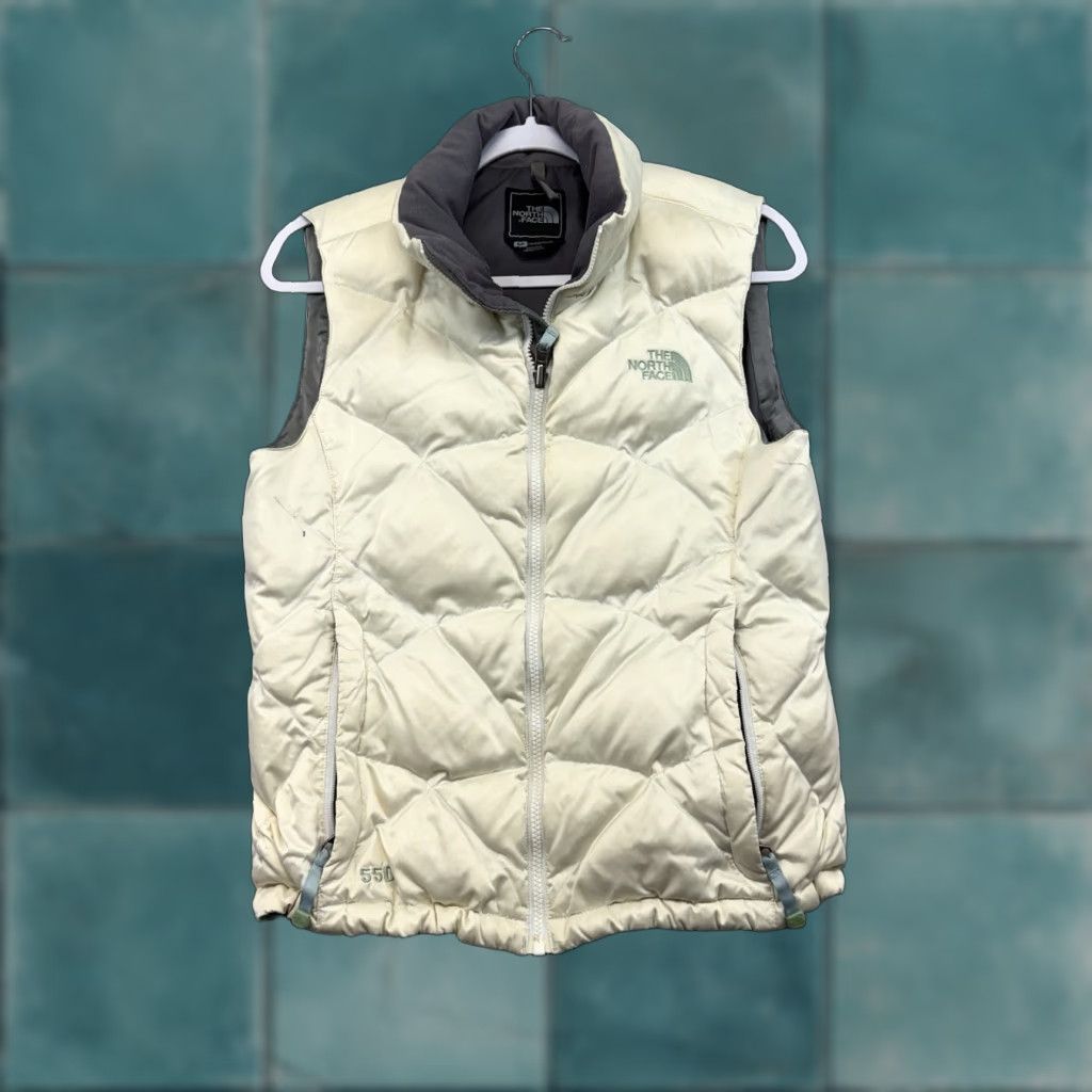 The North Face The North Face Vest Womens S White Down Puffer Quilted Zip Insulated - Vest, Womens, Down, Puffer Jacket, Casual, Travel, Fall Winter, Zip Pockets Size S / US 4 / IT 40 - 1 Thumbnail