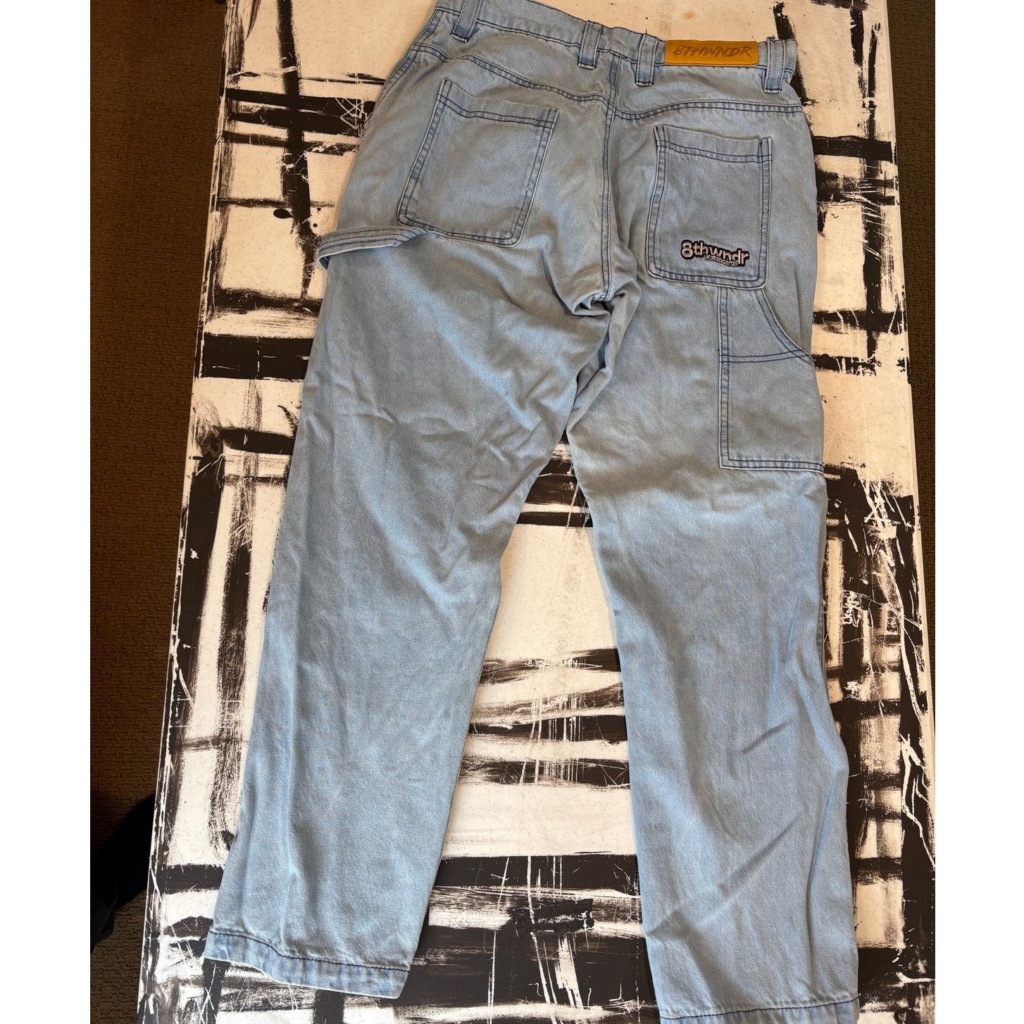 8THWNDR 8THWNDR Double Knee Denim Pant Blue (32x31) Carpenter Jean Size US 32 / EU 48 - 4 Thumbnail