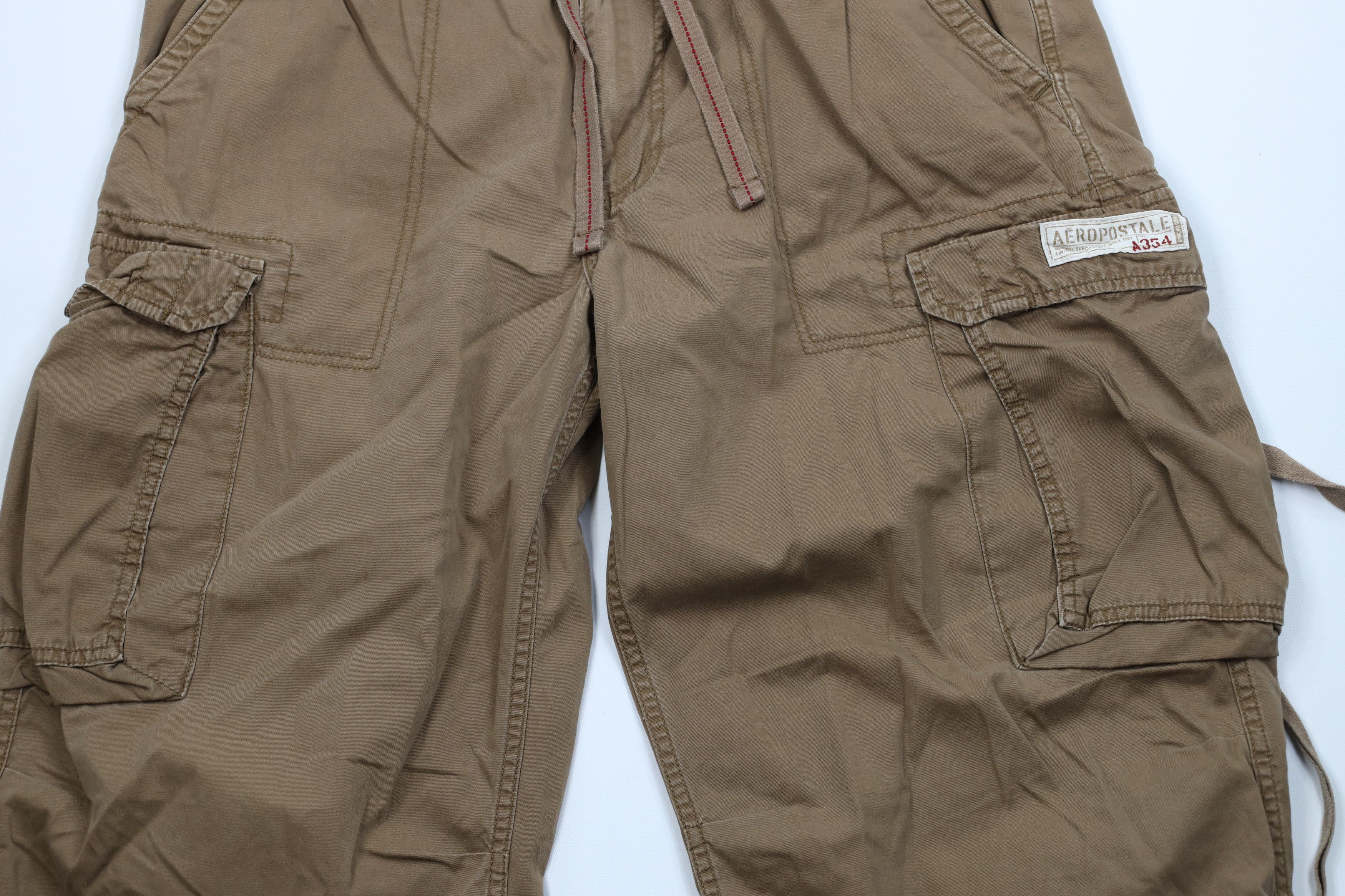 Aeropostale Vintage 90s Y2K Aeropostale Wide Leg Cargo Pants Brown Size US 32 / EU 48 - 3 Thumbnail