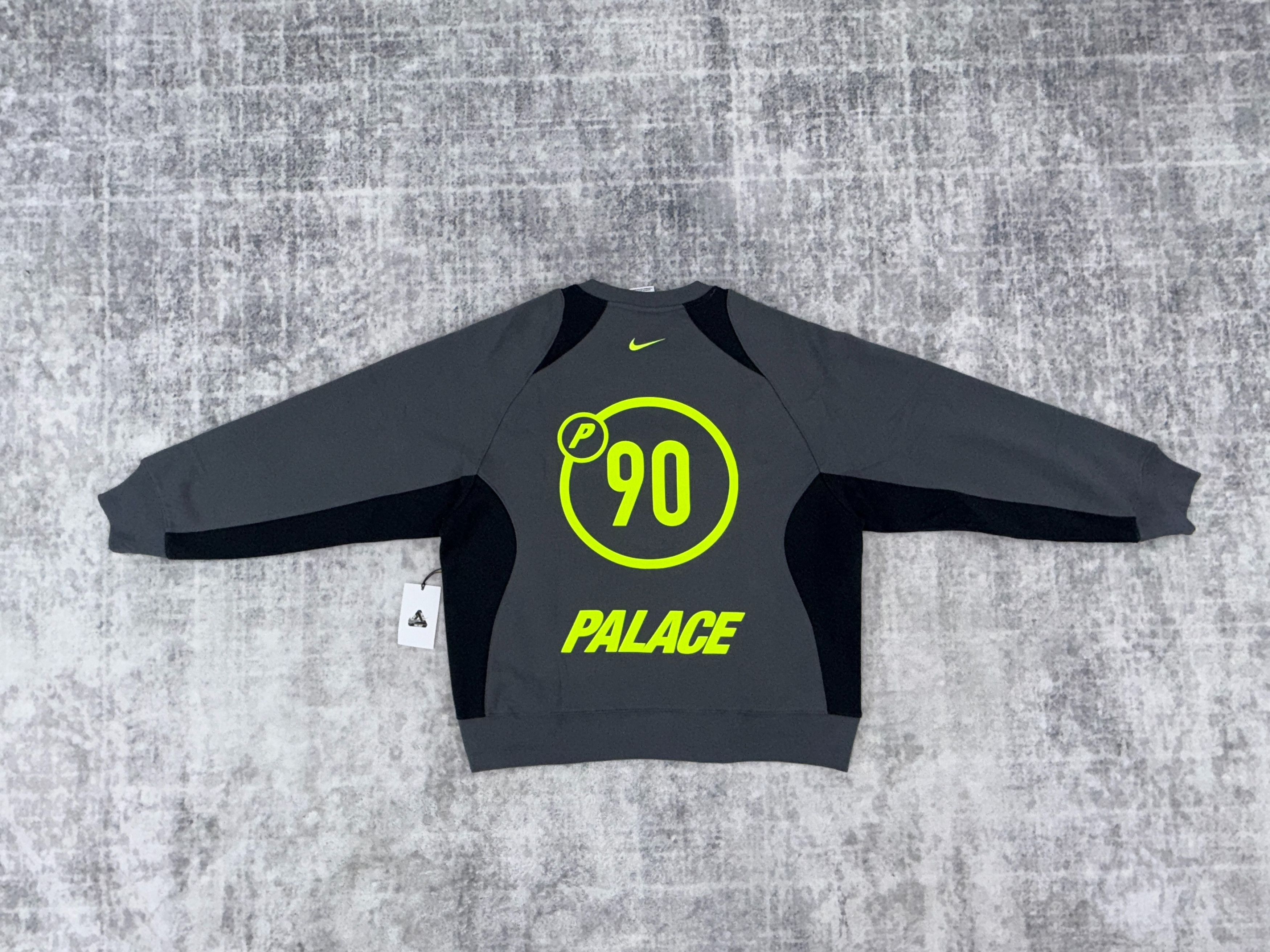Palace Palace x Nike Total P90 Crew Black Size Medium NEW | Grailed