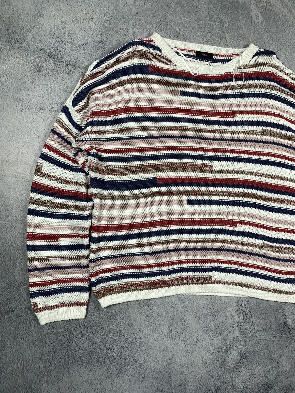 Vintage Vintage Y2K style striped Japanese sweater street wear XL Size XL / US 12-14 / IT 48-50 - 2 Thumbnail