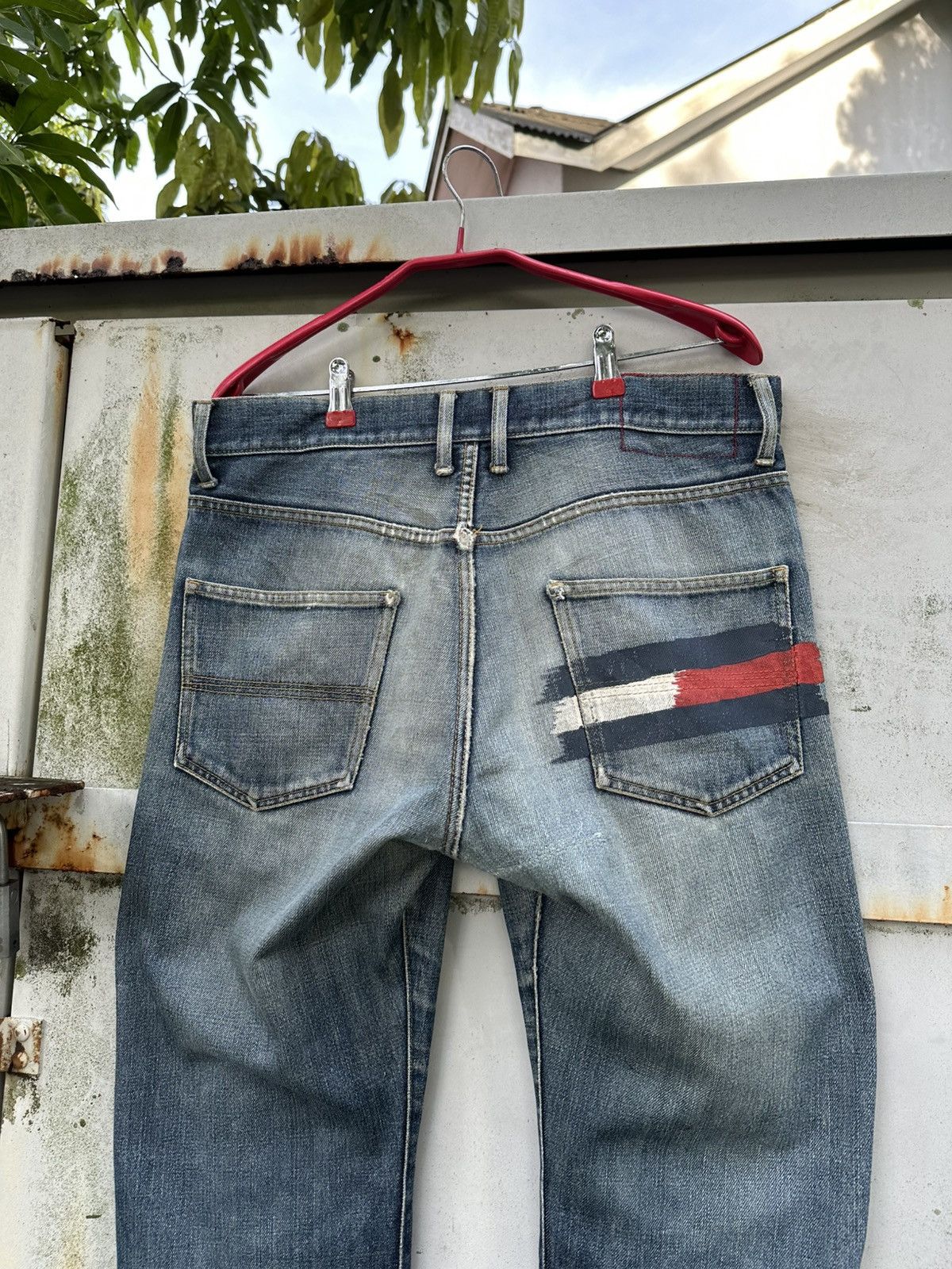 Tommy Hilfiger 👹Tommy Hilfiger Distressed StraightCut Jeans Size US 32 / EU 48 - 8 Thumbnail
