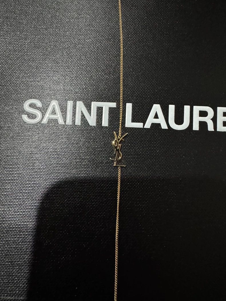 Saint Laurent Paris Saint Laurent Paris Gold logo bracelet Size ONE SIZE - 3 Thumbnail