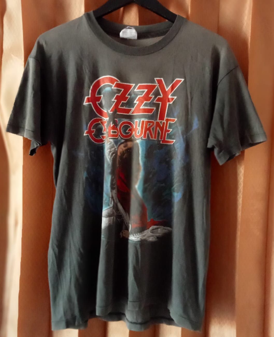 image of Band Tees x Vintage 80's Ozzy Osbourne Blizzard Of Ozz T Shirt in Black, Men's (Size Large)